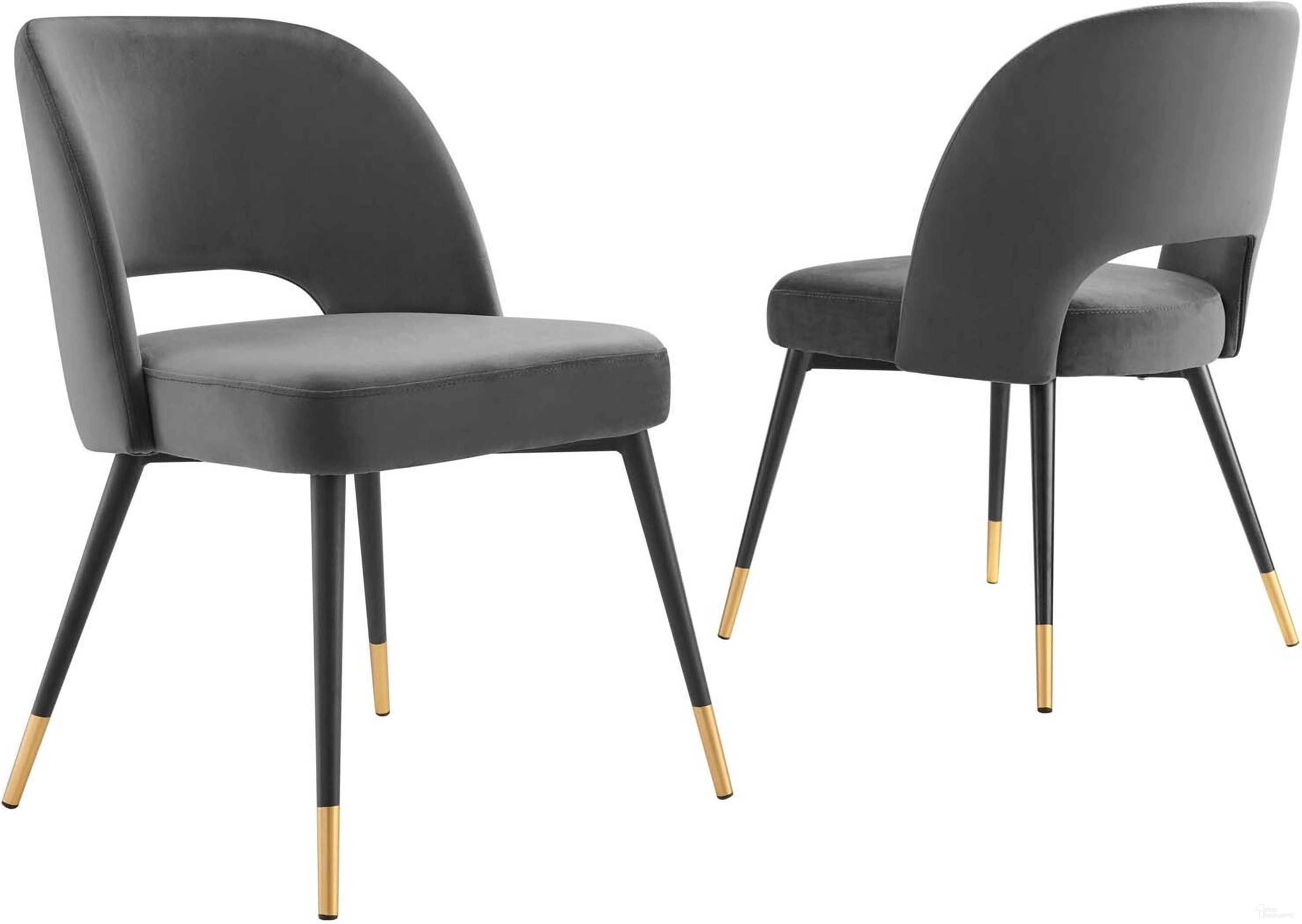 The appearance of Rouse Performance Velvet Dining Side Chairs Set of 2 In Charcoal designed by Modway in the modern / contemporary interior design. This charcoal piece of furniture  was selected by 1StopBedrooms from Rouse Collection to add a touch of cosiness and style into your home. Sku: EEI-4212-CHA;EEI-4212-CHA. Material: Wood. Chair Type: Side Chair.