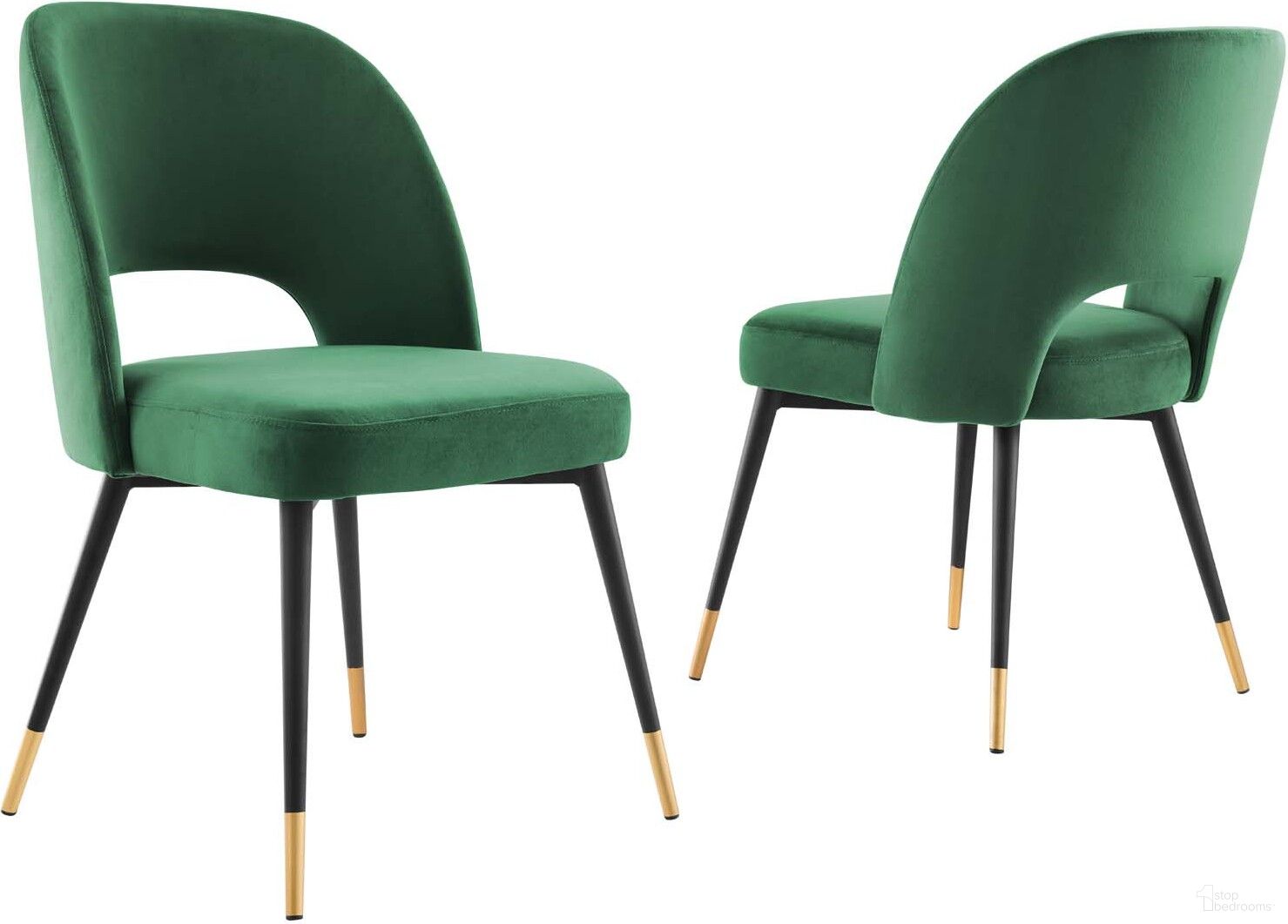 The appearance of Rouse Performance Velvet Dining Side Chairs Set of 2 In Emerald designed by Modway in the modern / contemporary interior design. This emerald piece of furniture was selected by 1StopBedrooms from Rouse Collection to add a touch of cosiness and style into your home. Sku: EEI-4212-EME;EEI-4212-EME. Material: Wood. Chair Type: Side Chair.