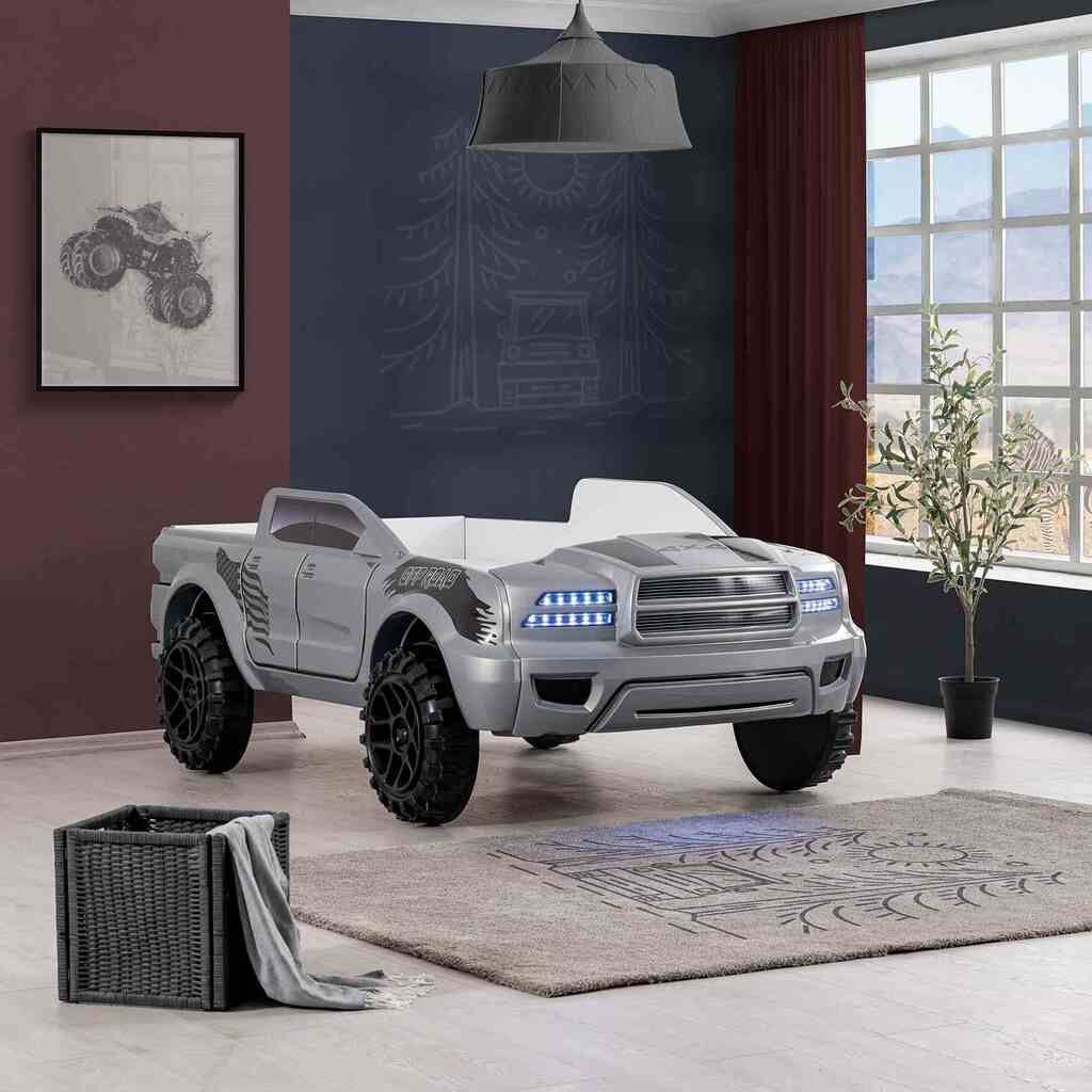 Roverton Truck Twin Bed In Gray