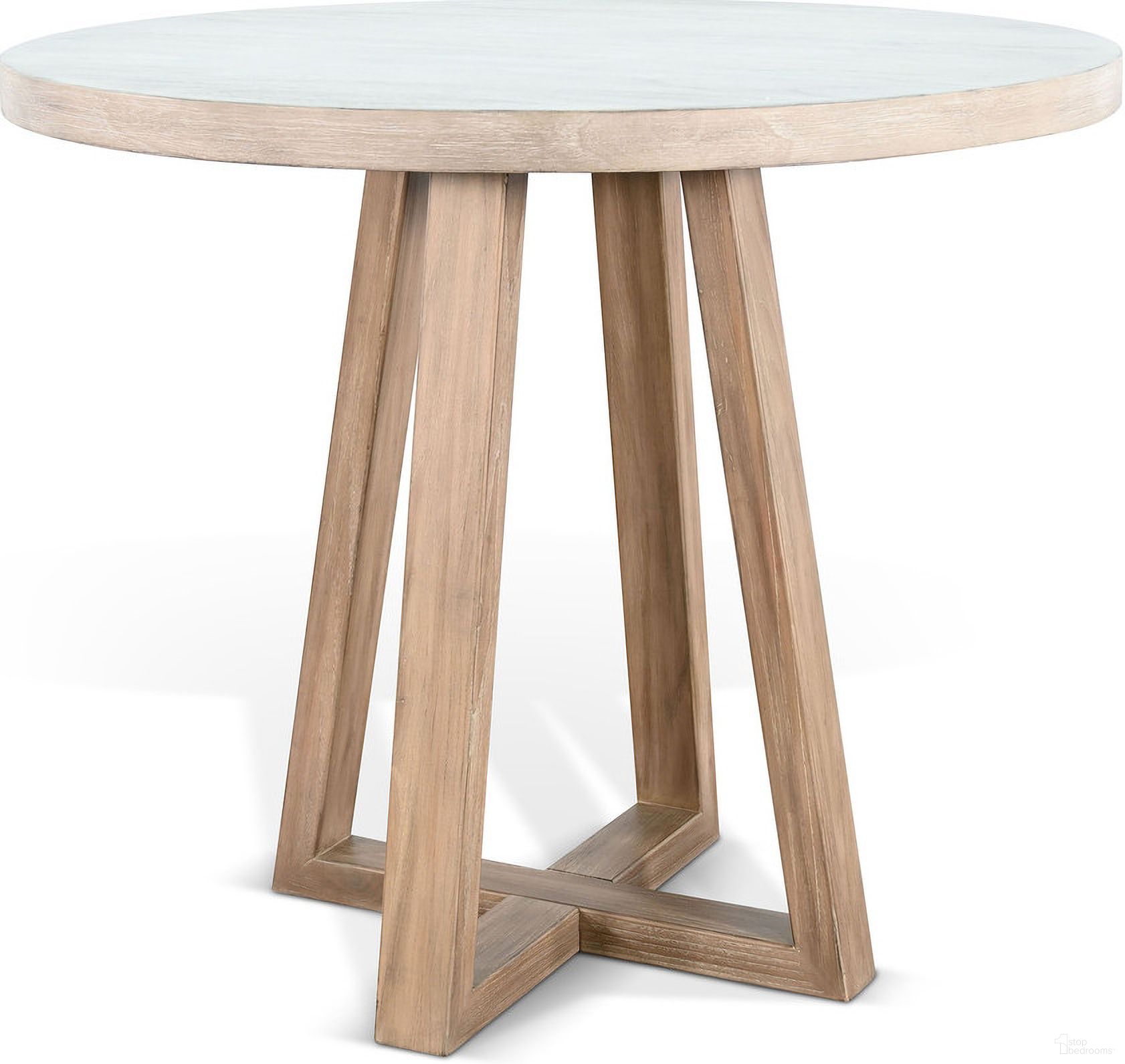The appearance of Rowan 42 Inch Round Counter Table In Light Gray designed by Sunny Designs in the modern / contemporary interior design. This light gray piece of furniture  was selected by 1StopBedrooms from Rowan Collection to add a touch of cosiness and style into your home. Sku: 1192LW. Table Base Style: Trestle. Table Top Shape: Round. Size: 36". Material: Solid Wood.
