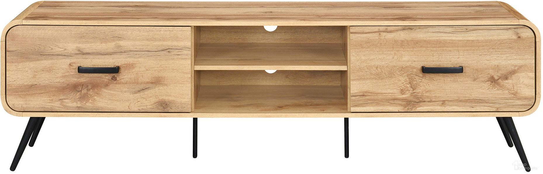 The appearance of Rowan 71 Inch Low Profile TV Console In Natural designed by New Classic in the modern / contemporary interior design. This natural piece of furniture  was selected by 1StopBedrooms from Rowan Collection to add a touch of cosiness and style into your home. Sku: T3562-42. Material: Wood.