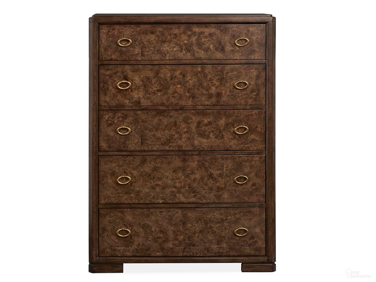 The appearance of Rowan Drawer Chest In Espresso designed by Magnussen in the coastal interior design. This espresso piece of furniture  was selected by 1StopBedrooms from Rowan Collection to add a touch of cosiness and style into your home. Sku: B5769-10. Material: Veneer.