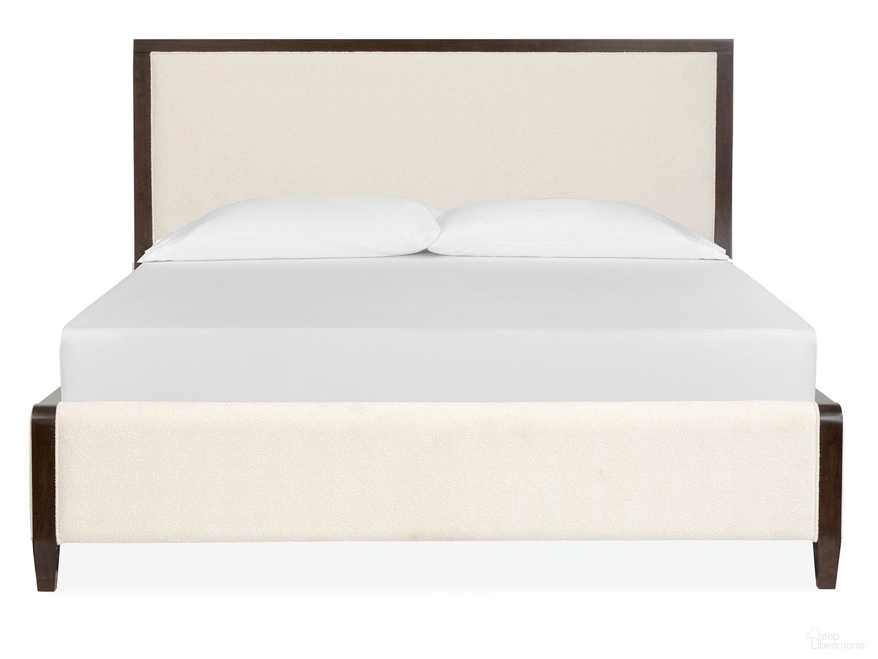 The appearance of Rowan King Upholstered Panel Bed In Espresso designed by Magnussen in the coastal interior design. This espresso piece of furniture was selected by 1StopBedrooms from Rowan Collection to add a touch of cosiness and style into your home. Sku: B5769-65H;B5769-65F;B5769-55R. Bed Size: King. Material: Veneer. Bed Type: Upholstered Bed.
