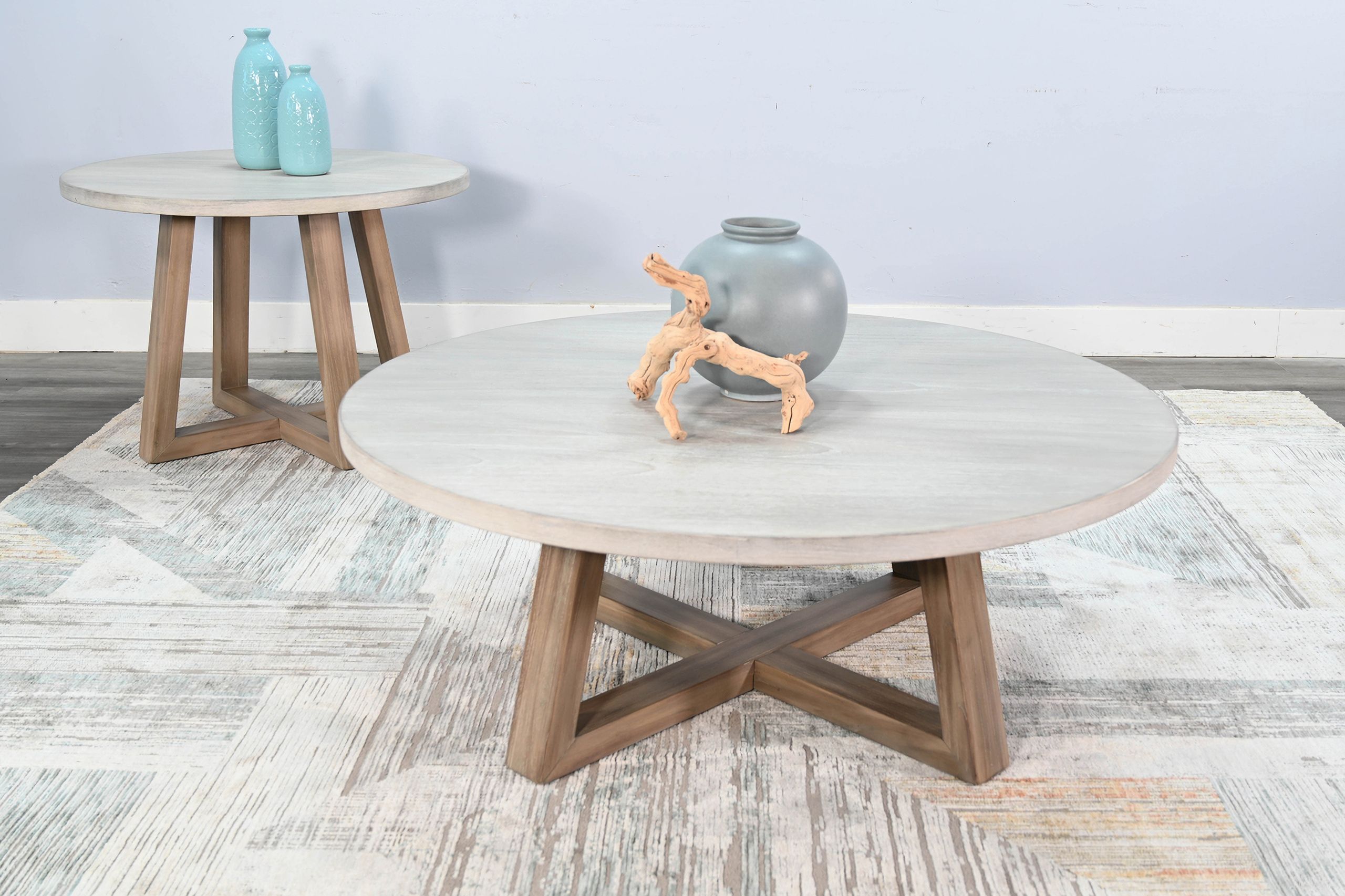 The appearance of Rowan Occasional Table Set In Wheat and Grey designed by Sunny Designs in the modern / contemporary interior design. This wheat and grey piece of furniture  was selected by 1StopBedrooms from Rowan Collection to add a touch of cosiness and style into your home. Sku: 3190LW-C;3190LW-E. Material: Wood.