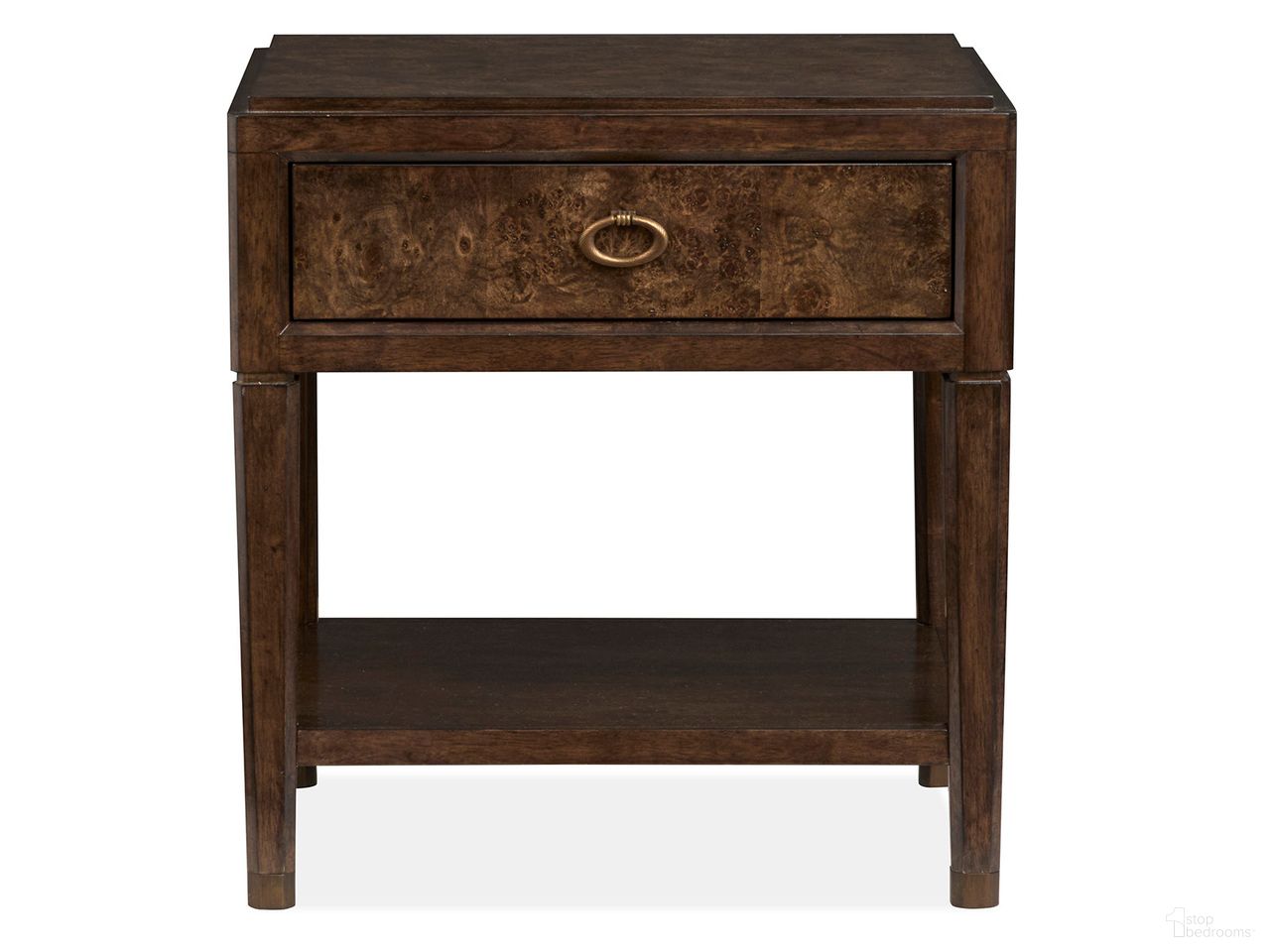 The appearance of Rowan Open Nightstand In Espresso designed by Magnussen in the coastal interior design. This espresso piece of furniture was selected by 1StopBedrooms from Rowan Collection to add a touch of cosiness and style into your home. Sku: B5769-05. Material: Veneer.