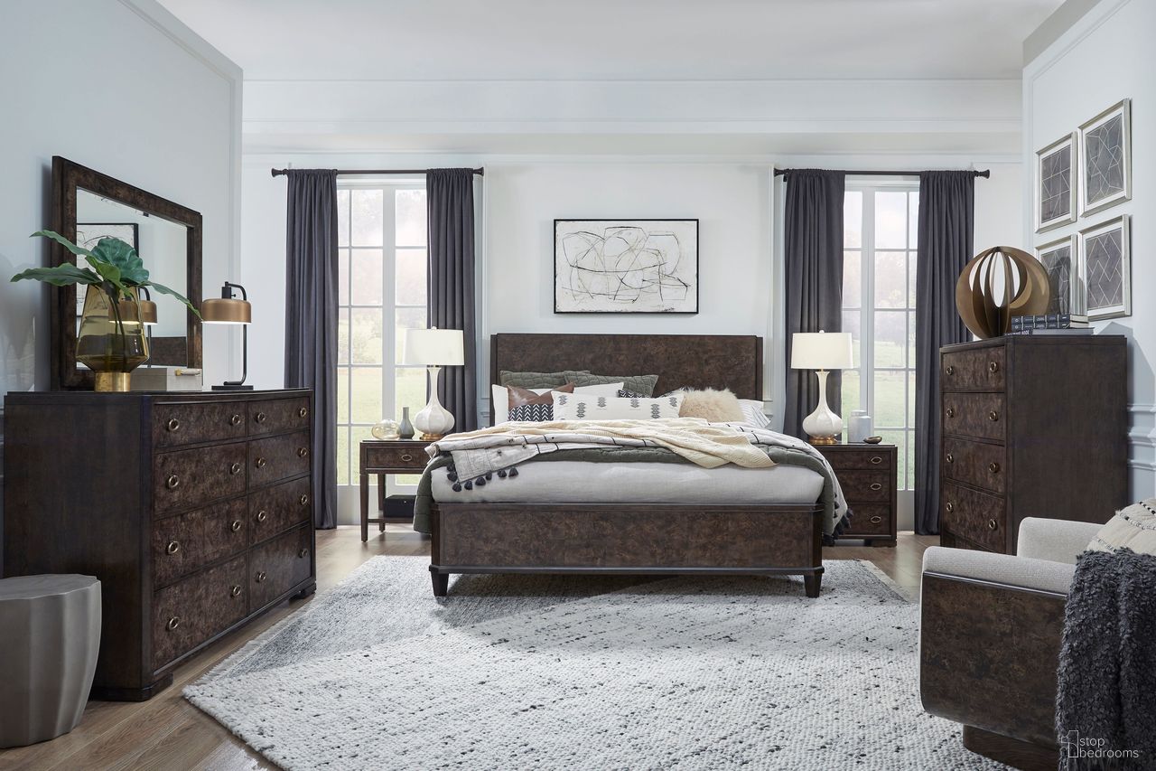 The appearance of Rowan Panel Bedroom Set In Espresso designed by Magnussen in the coastal interior design. This espresso piece of furniture  was selected by 1StopBedrooms from Rowan Collection to add a touch of cosiness and style into your home. Sku: B5769-54H;B5769-54F;B5769-54R;B5769-05. Bed Size: King. Material: Hardwood.