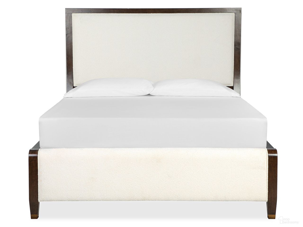 The appearance of Rowan Queen Upholstered Panel Bed In Espresso designed by Magnussen in the coastal interior design. This espresso piece of furniture was selected by 1StopBedrooms from Rowan Collection to add a touch of cosiness and style into your home. Sku: B5769-55H;B5769-55F;B5769-55R. Bed Size: Queen. Material: Veneer. Bed Type: Upholstered Bed.