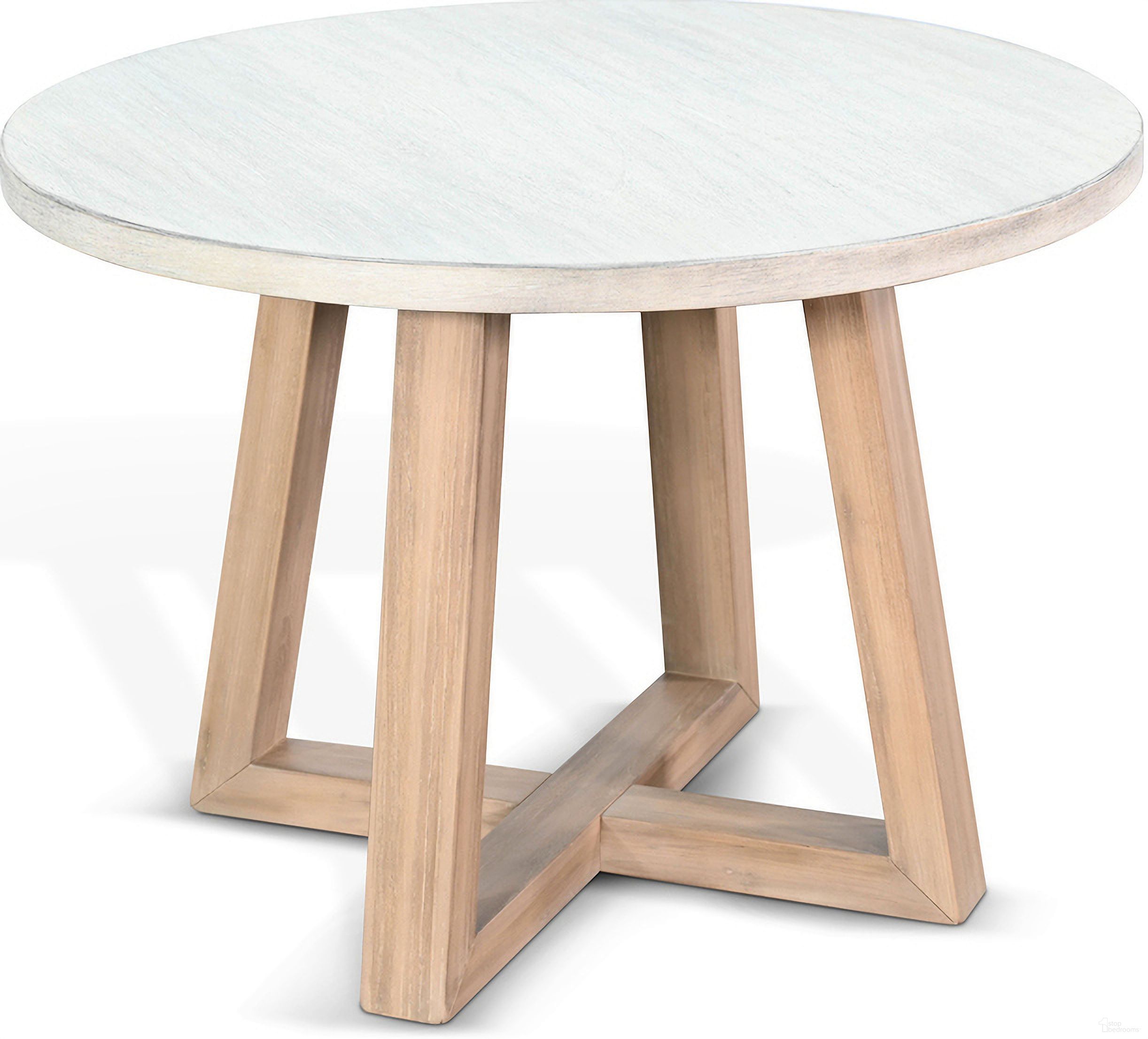 The appearance of Rowan Round End Table In Light Grey and Wheat designed by Sunny Designs in the modern / contemporary interior design. This wheat and grey piece of furniture  was selected by 1StopBedrooms from Rowan Collection to add a touch of cosiness and style into your home. Sku: 3190LW-E. Material: Solid Wood.