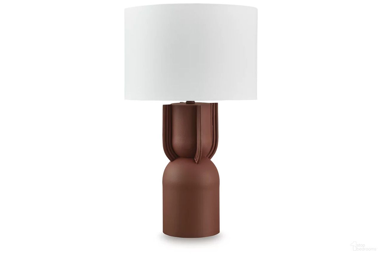 The appearance of Rowandale Table Lamp In Brick Red designed by Signature Design by Ashley in the modern / contemporary interior design. This brick red piece of furniture was selected by 1StopBedrooms from Rowandale Collection to add a touch of cosiness and style into your home. Sku: L207534. Material: Fabric.