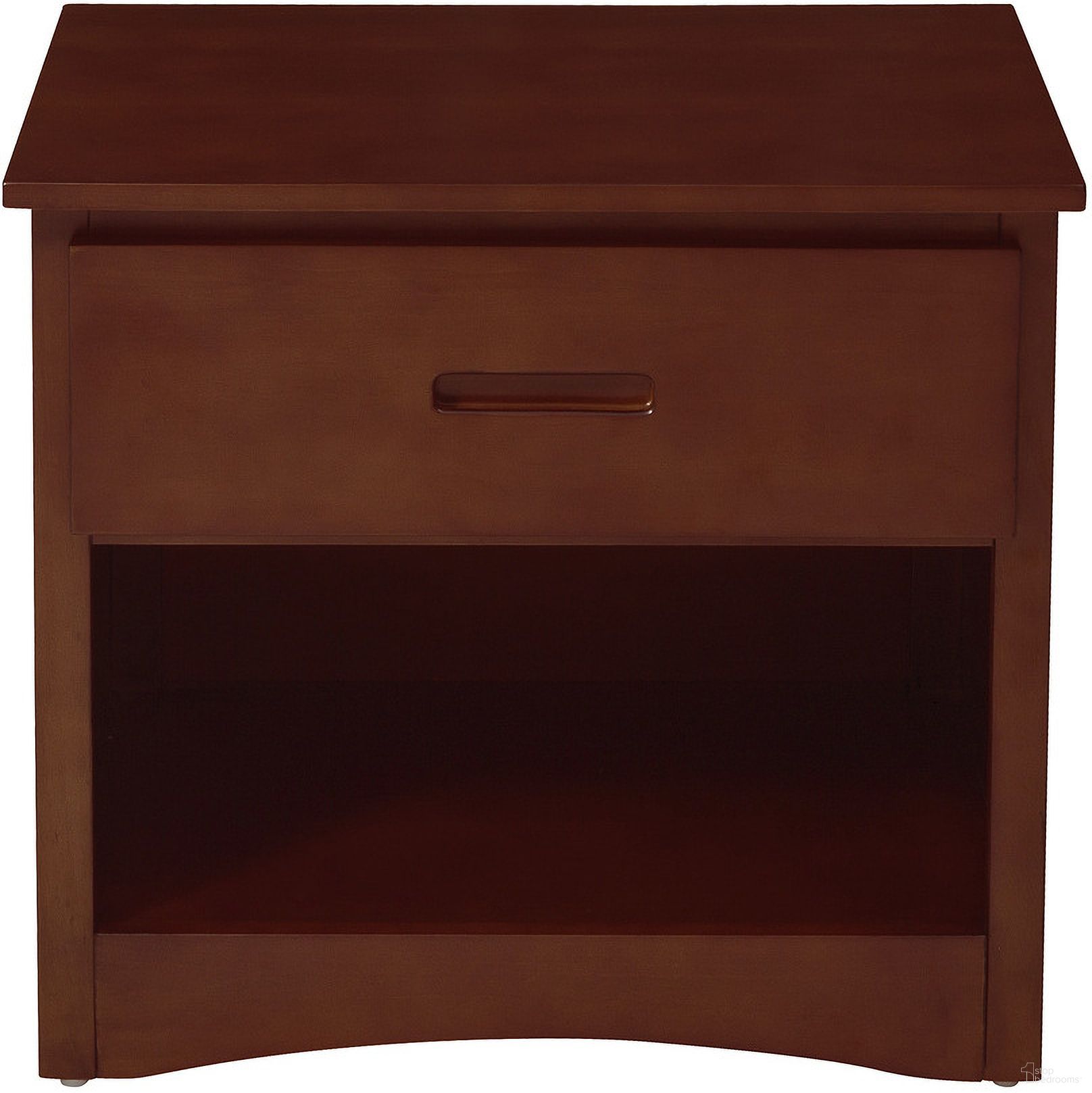 The appearance of Rowe Dark Cherry 2 Drawer Nightstand designed by Homelegance in the transitional interior design. This brown piece of furniture was selected by 1StopBedrooms from Rowe Collection to add a touch of cosiness and style into your home. Sku: B2013DC-4. Material: Wood.