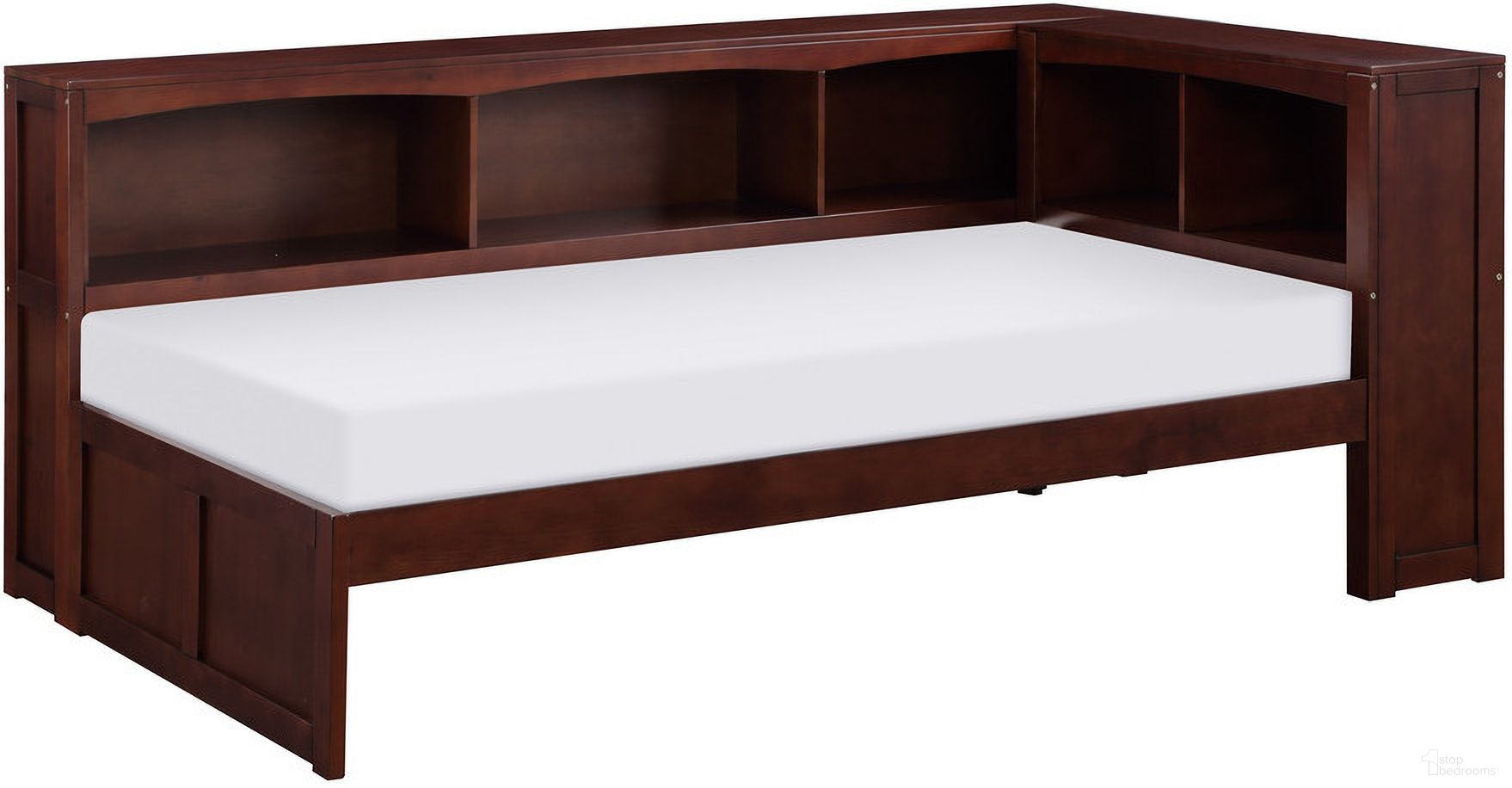Rowe Twin Bookcase Corner Bed In Cherry