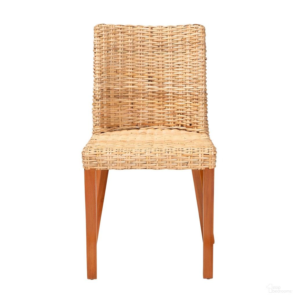 The appearance of Rowen Kubu Rattan and Mahogany Wood Dining Chair In Light Honey and Honey designed by Baxton Studio in the bohemian interior design. This light honey/honey piece of furniture  was selected by 1StopBedrooms from Rowen Collection to add a touch of cosiness and style into your home. Sku: MD-38034/Nope-Natural-DC. Material: Mahogany. Chair Type: Side Chair.