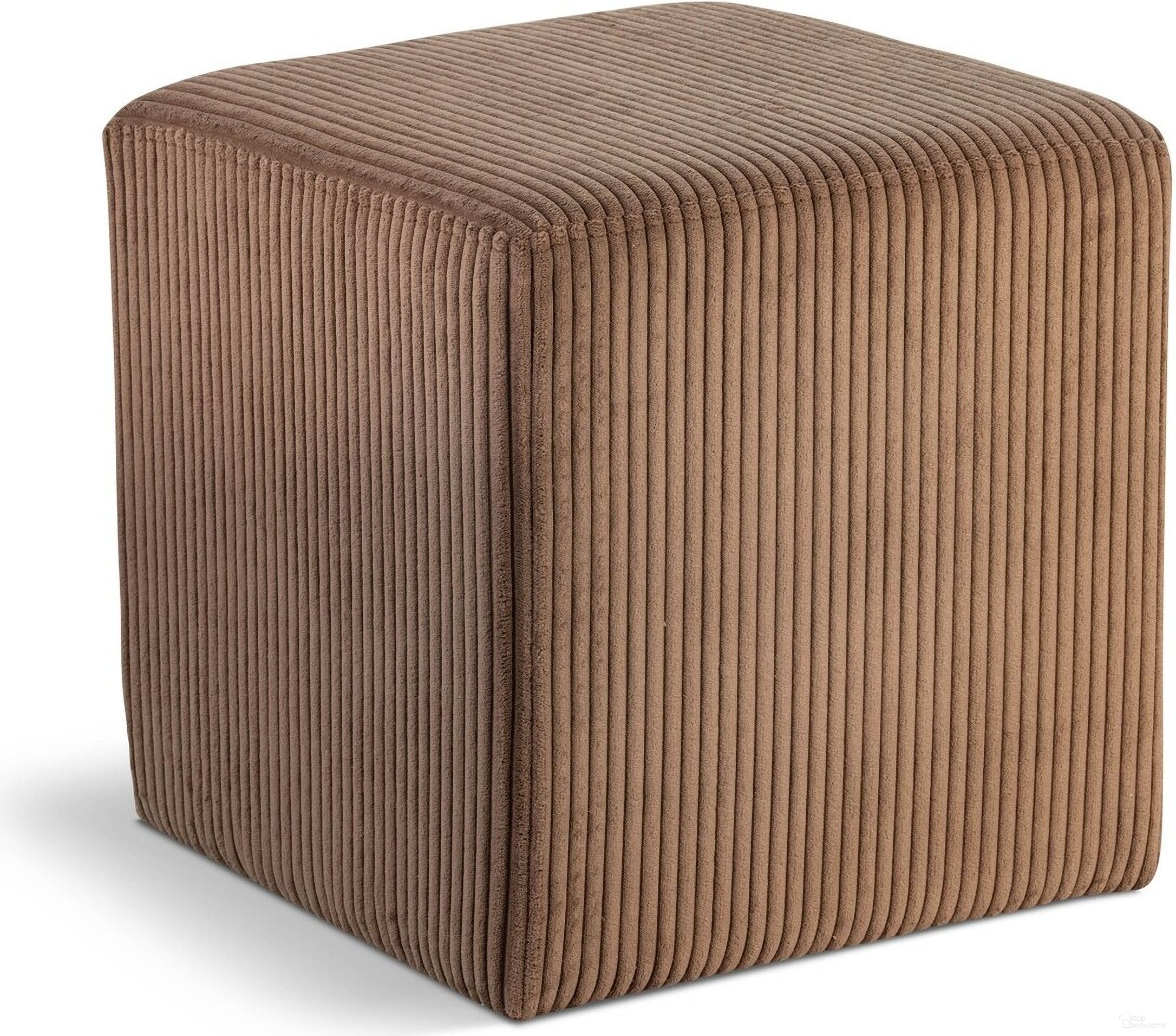 The appearance of Roy Microsuede Fabric Square Ottoman In Brown designed by Meridian in the modern / contemporary interior design. This brown piece of furniture was selected by 1StopBedrooms from Roy Collection to add a touch of cosiness and style into your home. Sku: 446Brown. Material: Plywood.