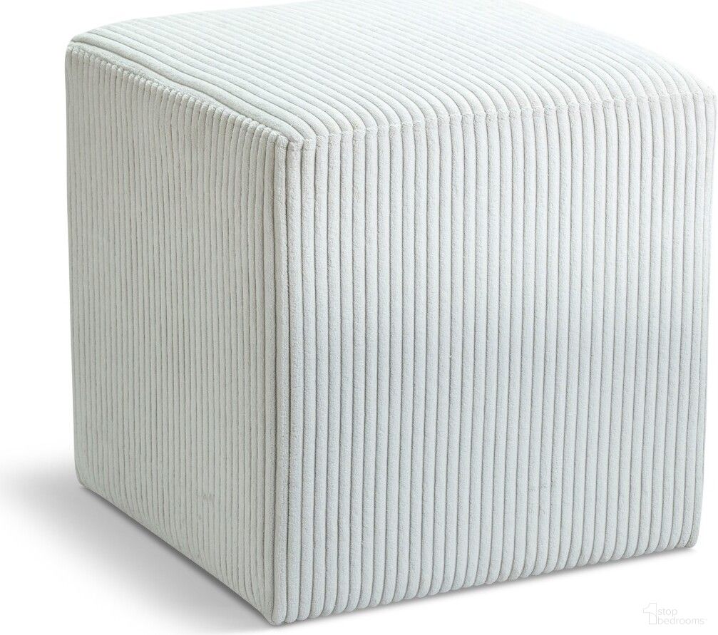 The appearance of Roy Microsuede Fabric Square Ottoman In Cream designed by Meridian in the modern / contemporary interior design. This cream piece of furniture  was selected by 1StopBedrooms from Roy Collection to add a touch of cosiness and style into your home. Sku: 446Cream. Material: Plywood.
