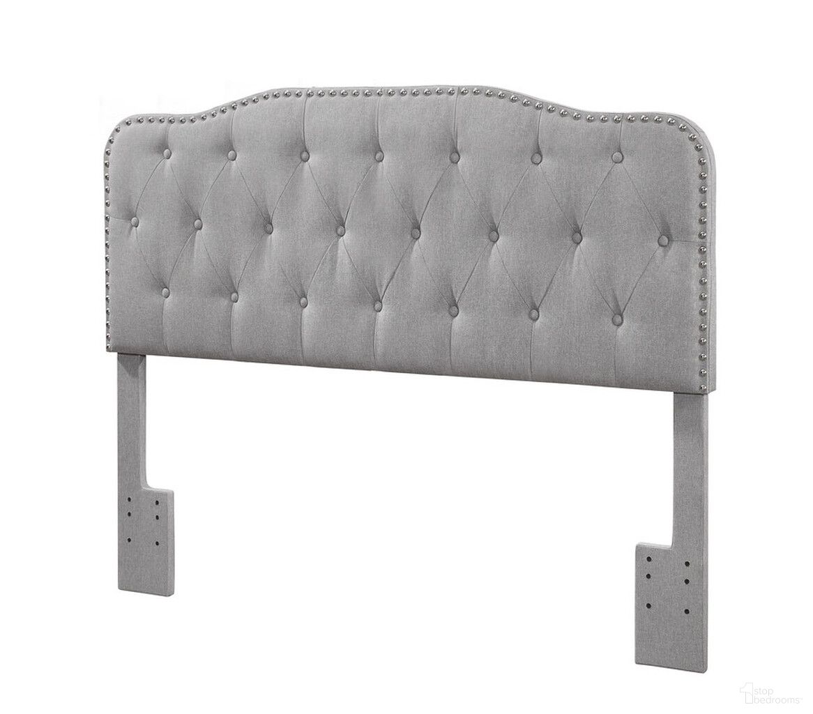 The appearance of Roy Upholstered Full and Queen Headboard In Smoke Gray Linen designed by Best Quality Furniture in the traditional interior design. This smoke gray piece of furniture  was selected by 1StopBedrooms from Roy Collection to add a touch of cosiness and style into your home. Sku: B85. Bed Size: Queen. Material: Linen.