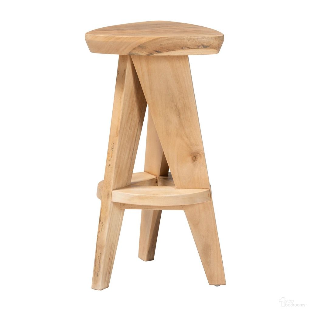 Roy Wood Counter Stool In Natural Brown