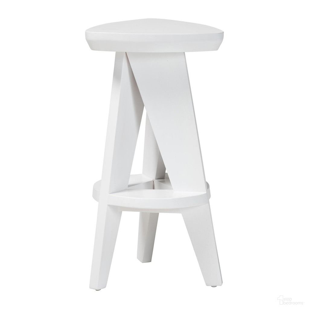 Roy Wood Counter Stool In White