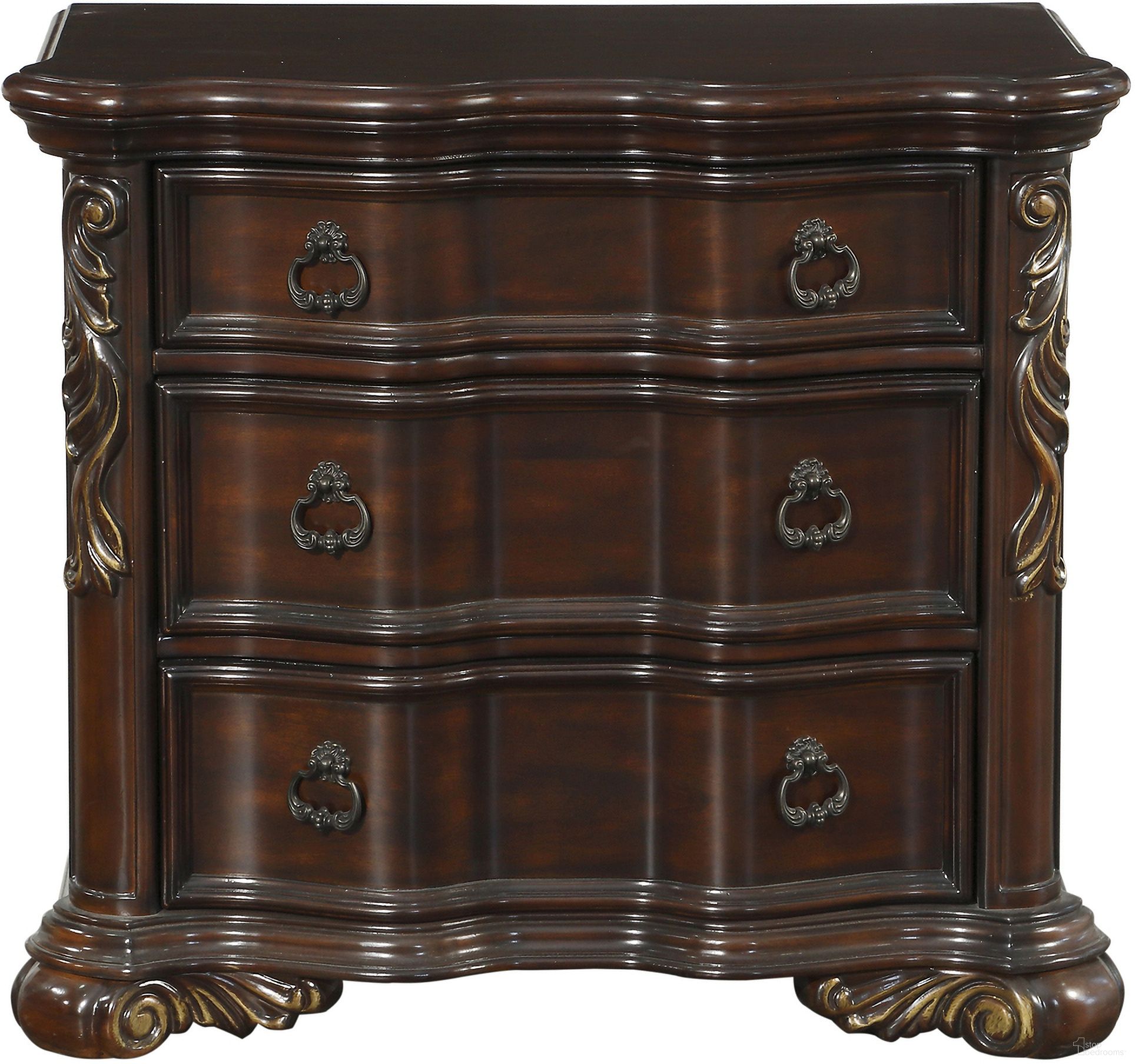 The appearance of Royal Highlands Rich Cherry Night Stand designed by Homelegance in the modern / contemporary interior design. This brown piece of furniture was selected by 1StopBedrooms from Royal Highlands Collection to add a touch of cosiness and style into your home. Sku: 1603-4. Material: Wood.