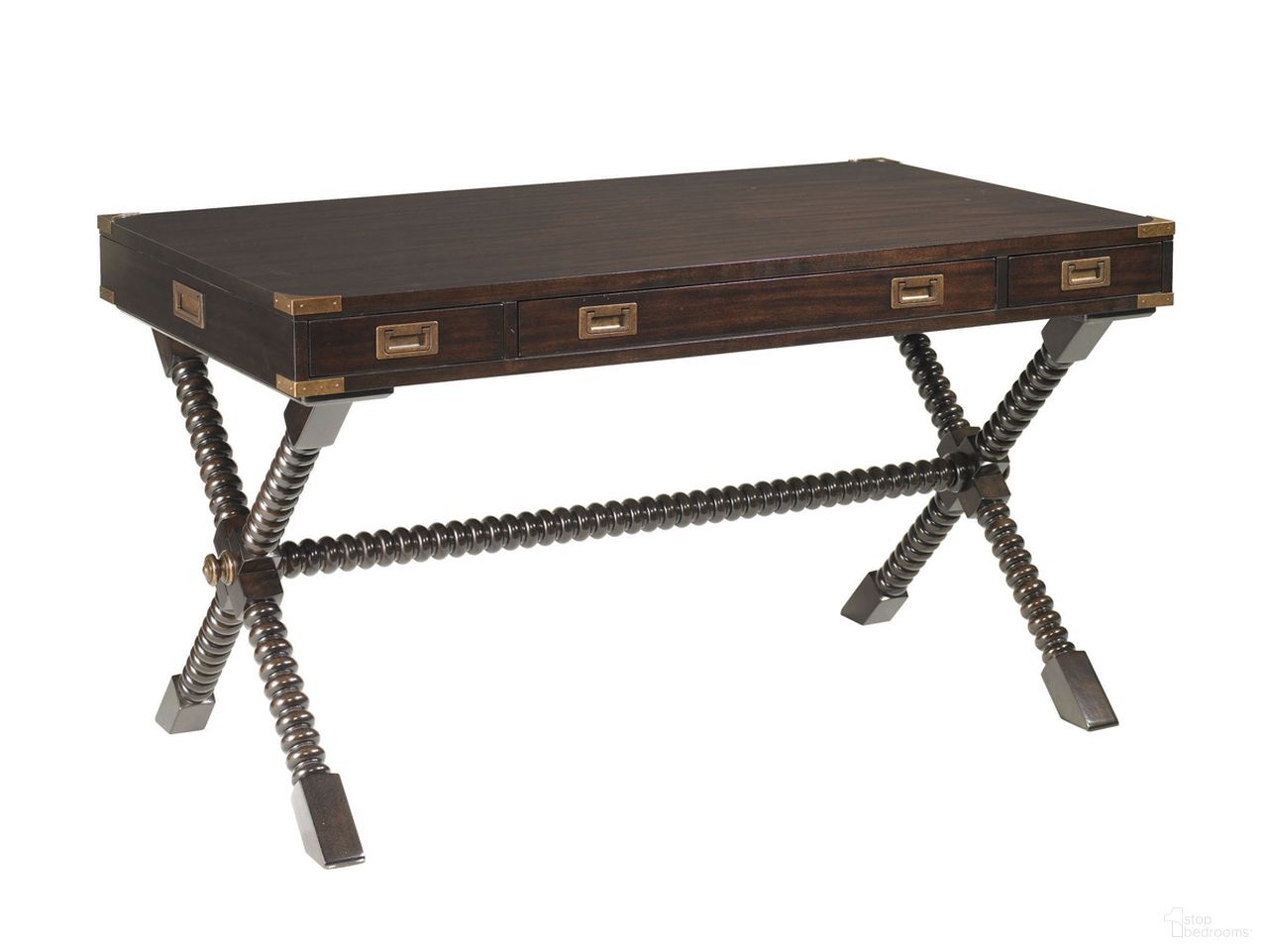 The appearance of Royal Kahala Poets Crossing Writing Desk In Kona designed by Tommy Bahama in the traditional interior design. This kona piece of furniture was selected by 1StopBedrooms from Royal Kahala Collection to add a touch of cosiness and style into your home. Sku: 537-933. Material: Wood.