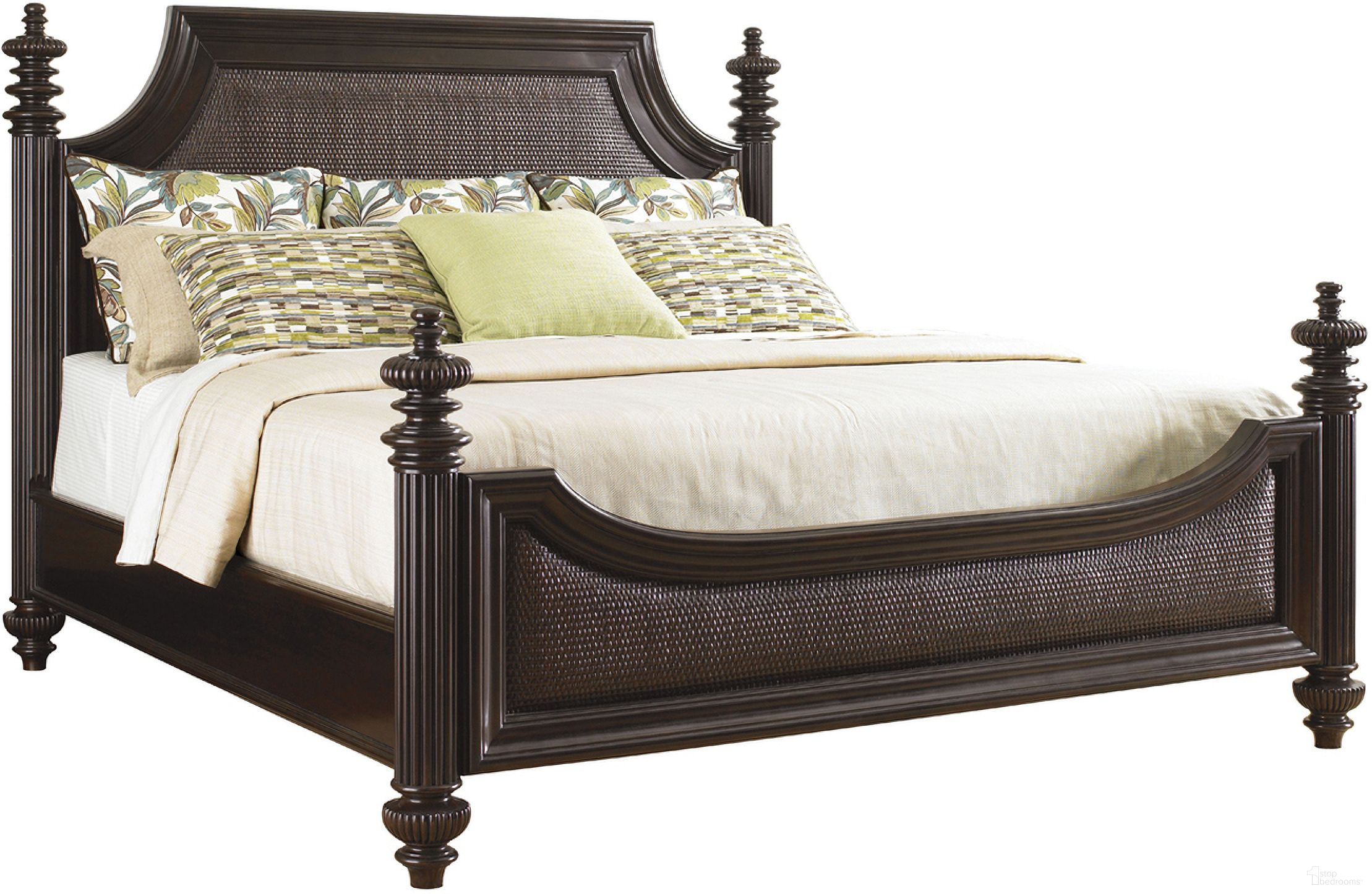 The appearance of Royal Kahala Harbour Queen Point Bed In Kona designed by Tommy Bahama in the traditional interior design. This kona piece of furniture was selected by 1StopBedrooms from Royal Kahala Collection to add a touch of cosiness and style into your home. Sku: 537-133C. Bed Type: Poster Bed. Material: Wood. Bed Size: Queen.