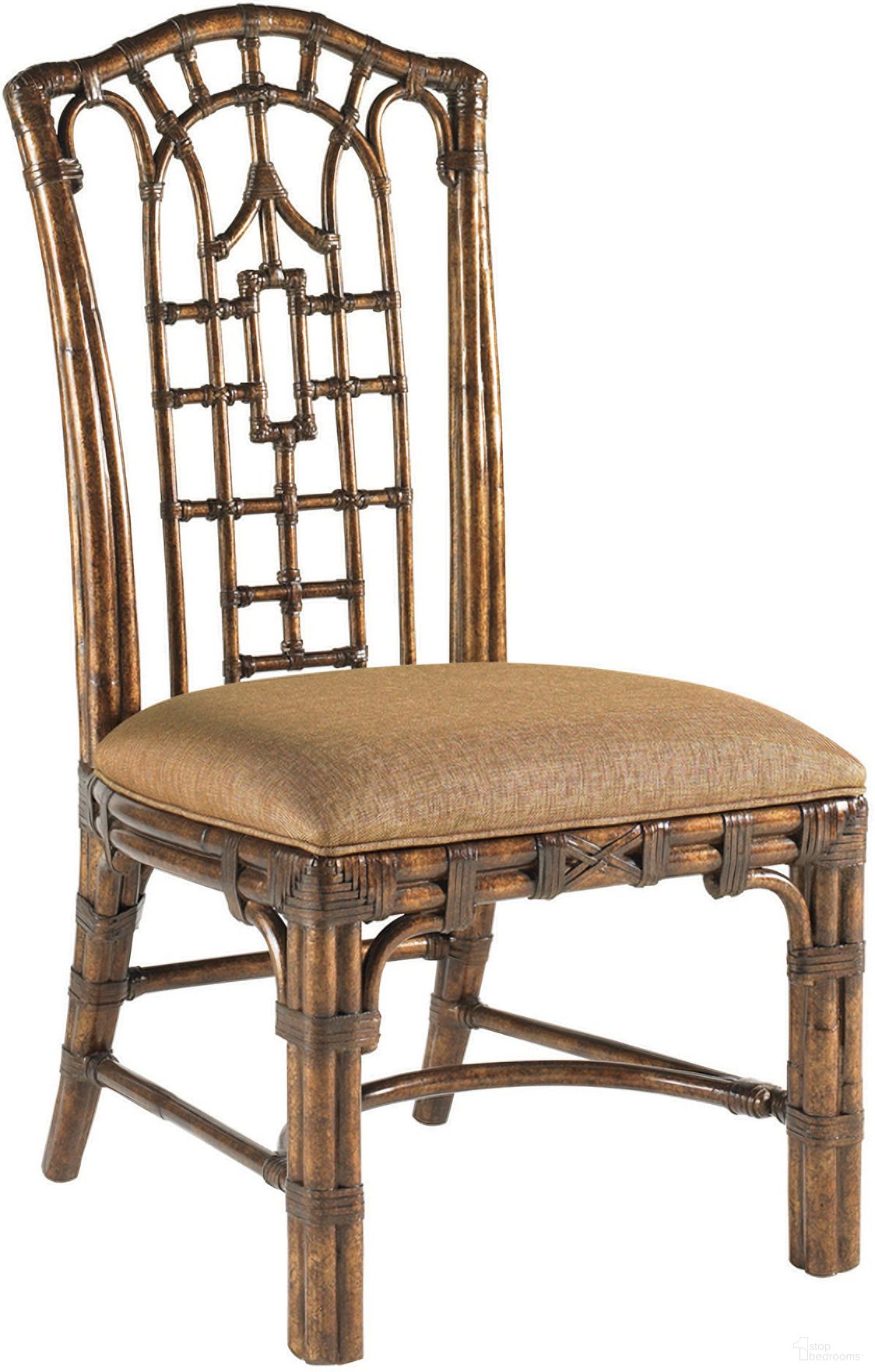 The appearance of Royal Kahala Pacific Rim Side Chair In Tortoise Shell designed by Tommy Bahama in the traditional interior design. This tortoise shell piece of furniture was selected by 1StopBedrooms from Royal Kahala Collection to add a touch of cosiness and style into your home. Sku: 538-880-01. Material: Wood. Chair Type: Side Chair.