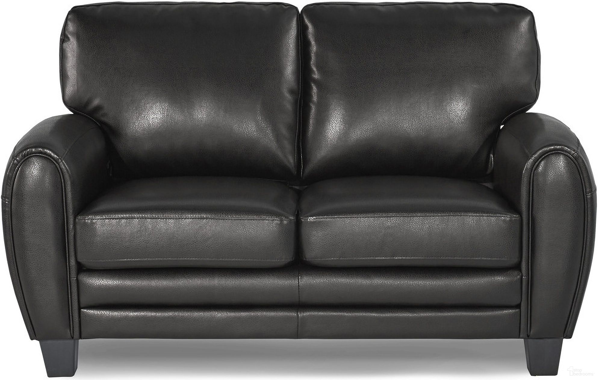 The appearance of Rubin Black Loveseat designed by Homelegance in the modern / contemporary interior design. This black piece of furniture was selected by 1StopBedrooms from Rubin Collection to add a touch of cosiness and style into your home. Sku: 9734BK-2. Material: Vinyl.