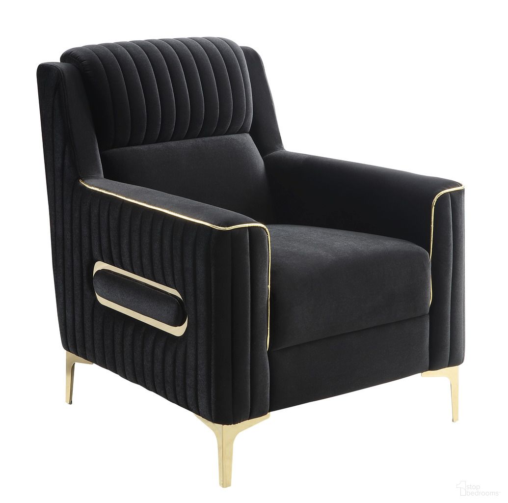 Ruby Chair In Black and Gold
