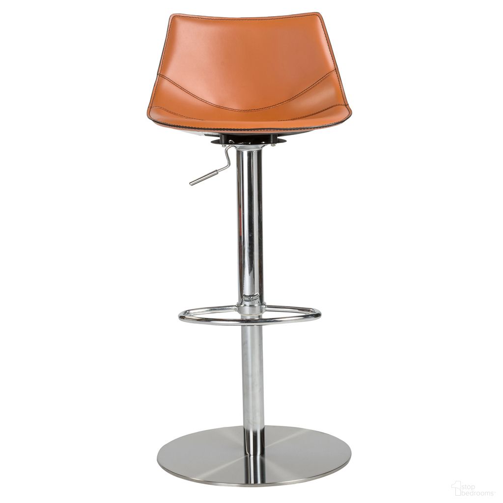 The appearance of Rudy Adjustable Swivel Counter Stool In Cognac designed by Euro Style in the modern / contemporary interior design. This cognac piece of furniture was selected by 1StopBedrooms from Rudy Collection to add a touch of cosiness and style into your home. Sku: 05204COG. Material: Leather.