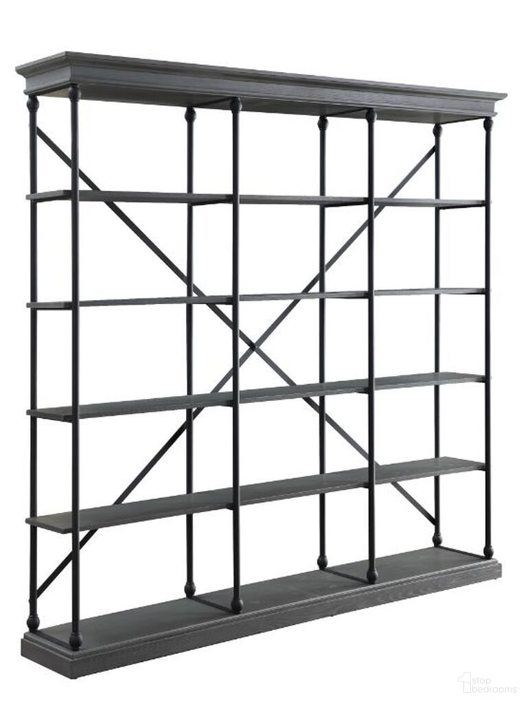 The appearance of Rukia 84 Inch Bookshelf In Black designed by ACME in the modern / contemporary interior design. This black piece of furniture was selected by 1StopBedrooms from Rukia Collection to add a touch of cosiness and style into your home. Sku: 93038FRM;93039BACK. Material: Metal.