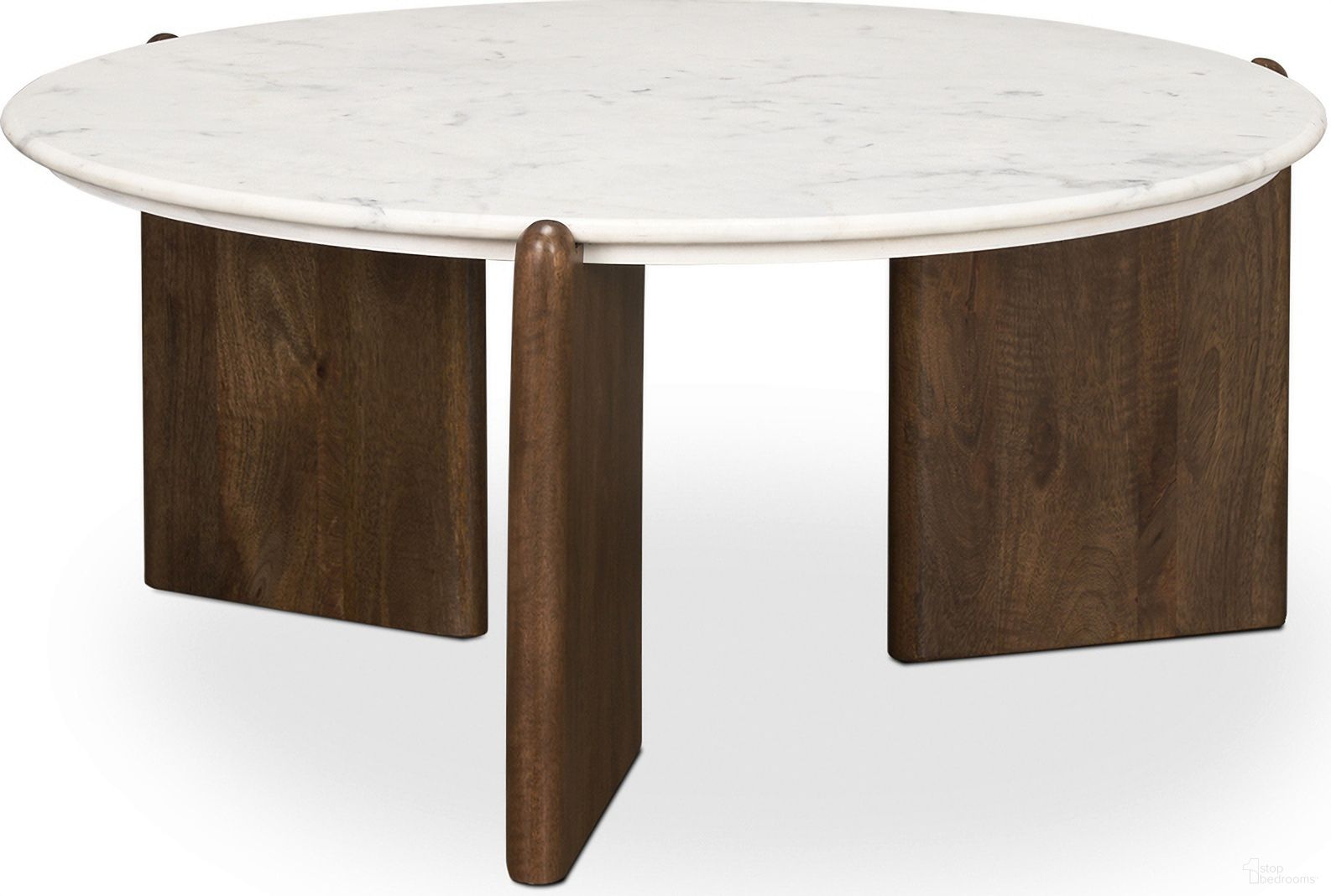 The appearance of Rumer Coffee Table In White And Dark Brown designed by Mercana in the modern / contemporary interior design. This white/dark brown piece of furniture  was selected by 1StopBedrooms from Rumer Collection to add a touch of cosiness and style into your home. Sku: 70561-AB. Material: Wood.