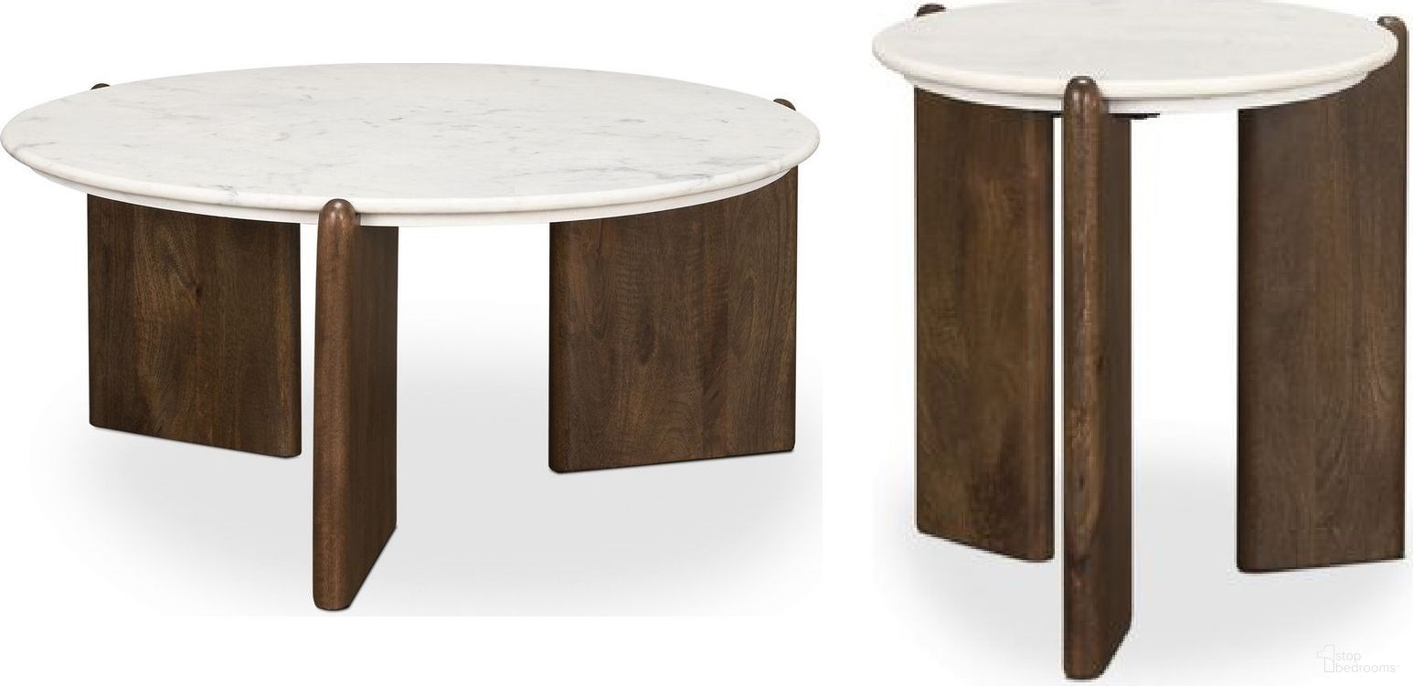 The appearance of Rumer Occasional Table Set In White And Dark Brown designed by Mercana in the modern / contemporary interior design. This white/dark brown piece of furniture  was selected by 1StopBedrooms from Rumer Collection to add a touch of cosiness and style into your home. Sku: 70561-AB;70562. Material: Wood.