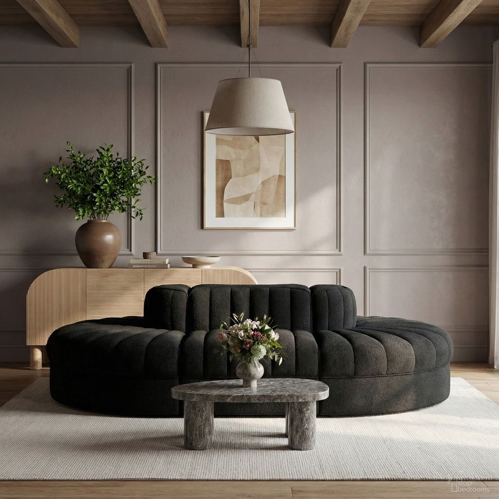 The appearance of Rummi Velvet Performance Fabric Upholstered 6-Piece Modular Sectional In Black designed by Meridian in the modern / contemporary interior design. This black piece of furniture was selected by 1StopBedrooms from Rummi Collection to add a touch of cosiness and style into your home. Sku: 660Black-Armless;660Black-Armless;660Black-RC;660Black-RC;660Black-RC;660Black-RC. Material: Foam.