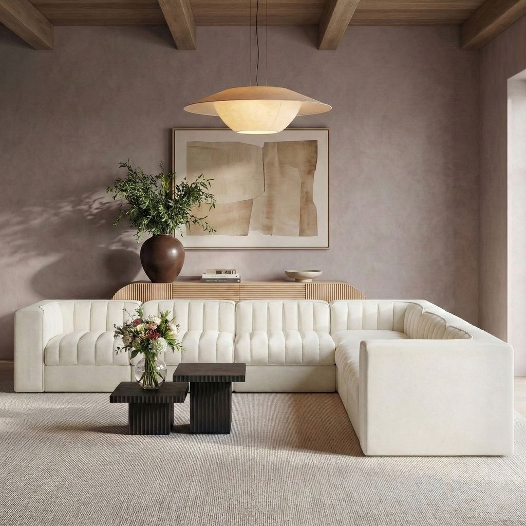 The appearance of Rummi Velvet Performance Fabric Upholstered 7-Piece Modular Sectional In Cream designed by Meridian in the modern / contemporary interior design. This cream piece of furniture  was selected by 1StopBedrooms from Rummi Collection to add a touch of cosiness and style into your home. Sku: 660Cream-Armless;660Cream-Armless;660Cream-Armless;660Cream-Armless;660Cream-Corner;660Cream-Corner;660Cream-Corner. Material: Foam.