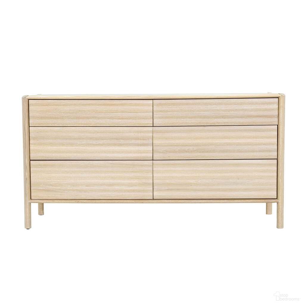 The appearance of Runway 6 Drawer Dresser In Light Oak designed by LH Imports in the modern / contemporary interior design. This light oak piece of furniture was selected by 1StopBedrooms from Runway Collection to add a touch of cosiness and style into your home. Sku: RUN006. Material: Oak.