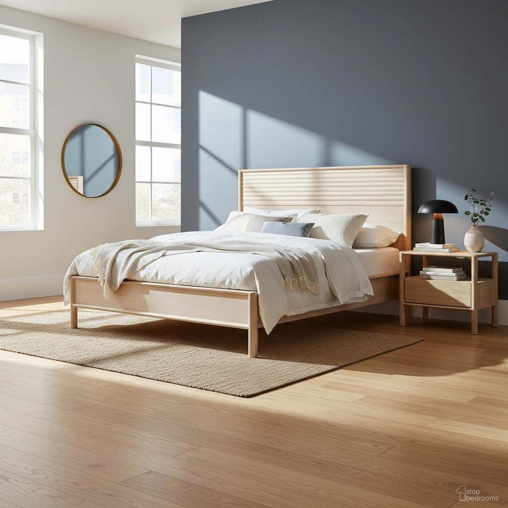The appearance of Runway Queen Bed In Light Oak designed by LH Imports in the modern / contemporary interior design. This light oak piece of furniture was selected by 1StopBedrooms from Runway Collection to add a touch of cosiness and style into your home. Sku: RUN001QS. Bed Size: Queen. Material: Oak.