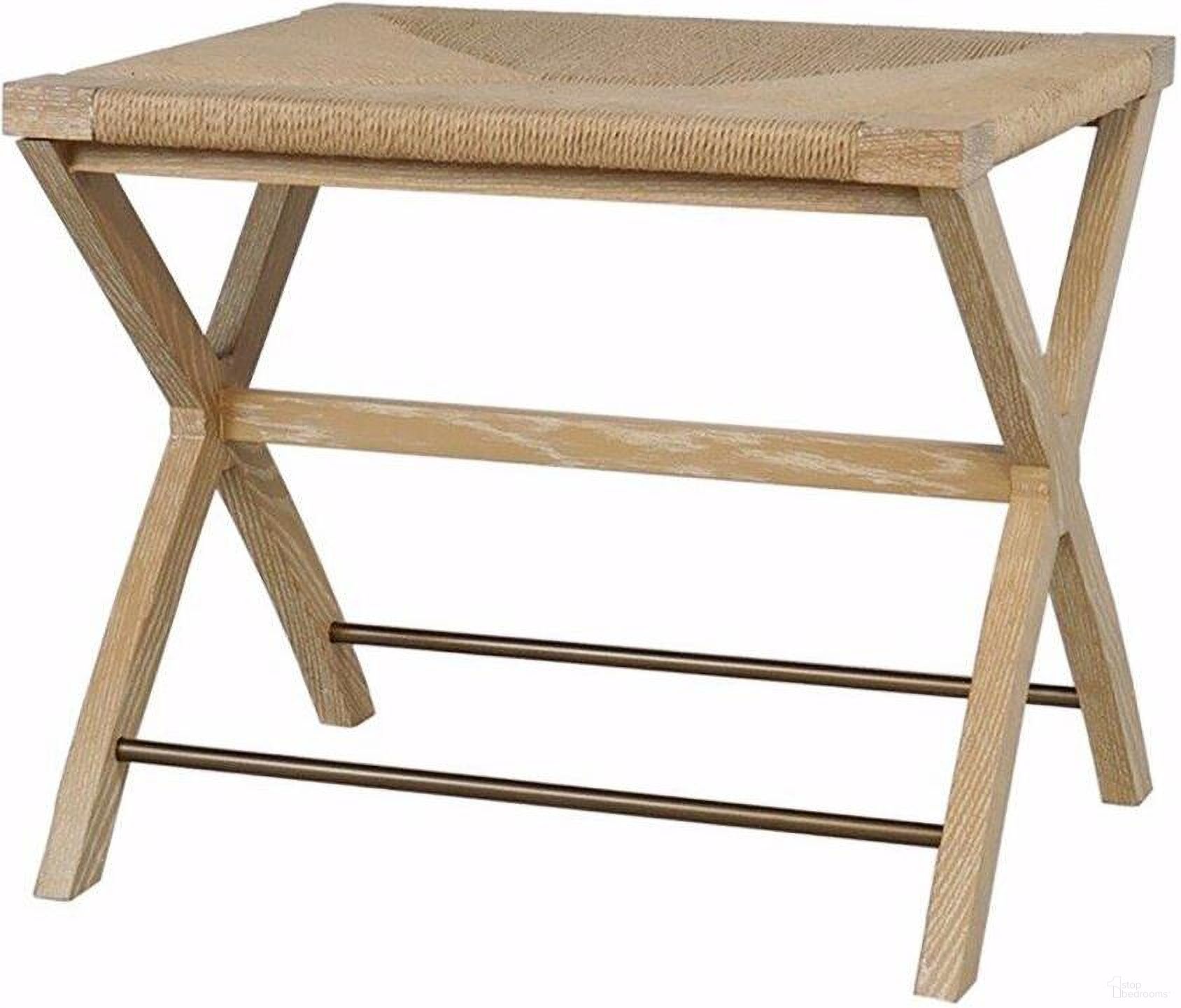 The appearance of Rush Seat X Side Stool With Antique Brass Stretcher In Cerused Oak designed by Worlds Away in the traditional interior design. This oak piece of furniture was selected by 1StopBedrooms from to add a touch of cosiness and style into your home. Sku: CONAN CO. Material: Solid Oak.