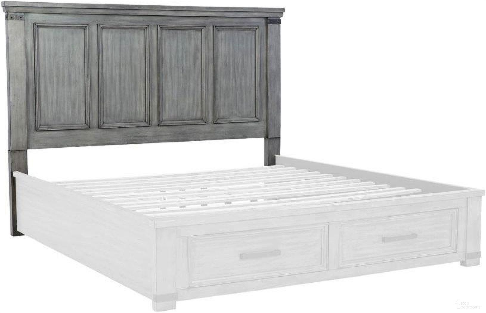 The appearance of Russelyn Gray King/California King Panel Headboard Only designed by Signature Design by Ashley in the transitional interior design. This gray piece of furniture  was selected by 1StopBedrooms from Russelyn Collection to add a touch of cosiness and style into your home. Sku: B772-58. Material: Wood. Bed Size: King.