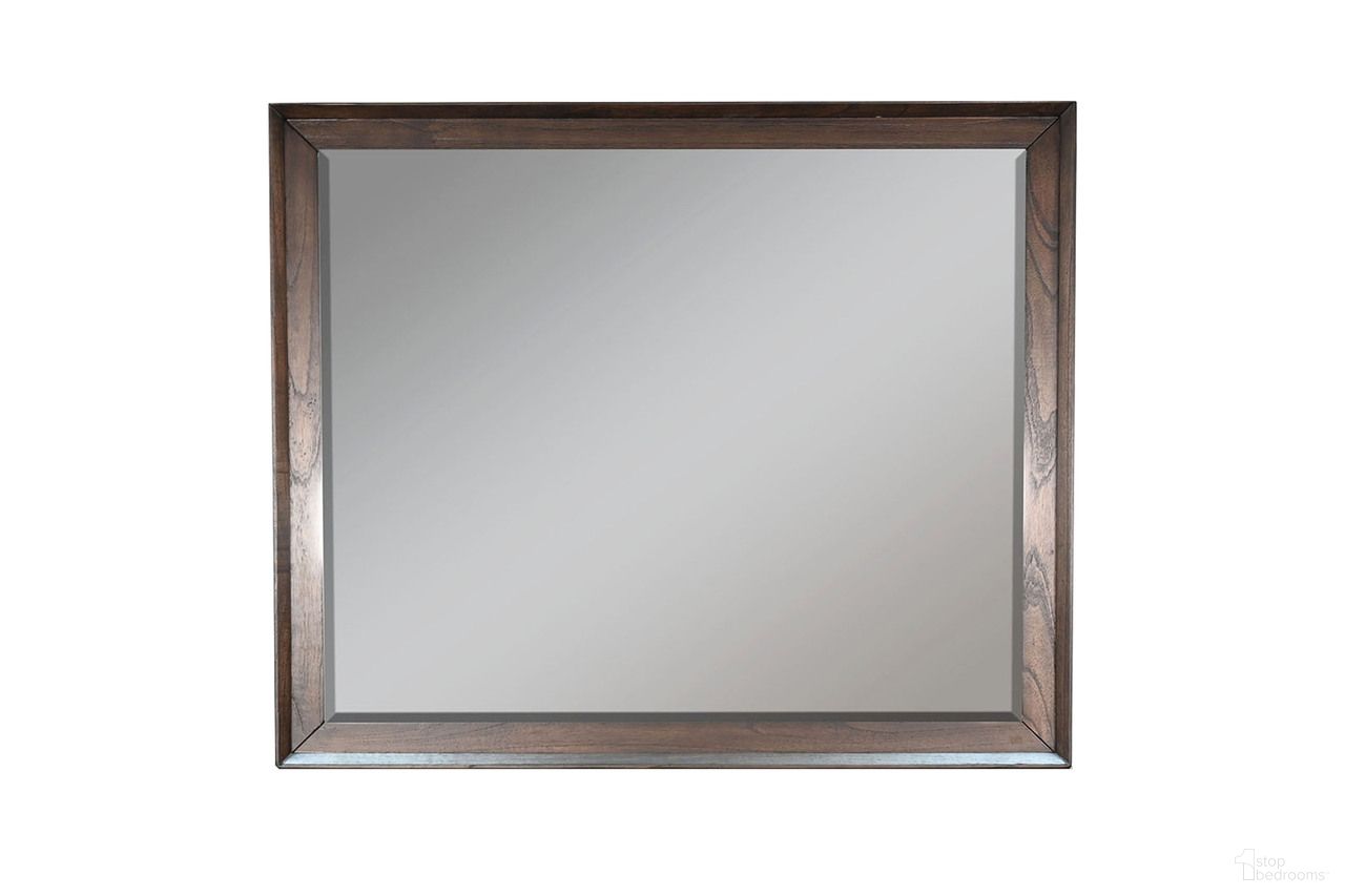 Rustic Framed Mirror In Walnut