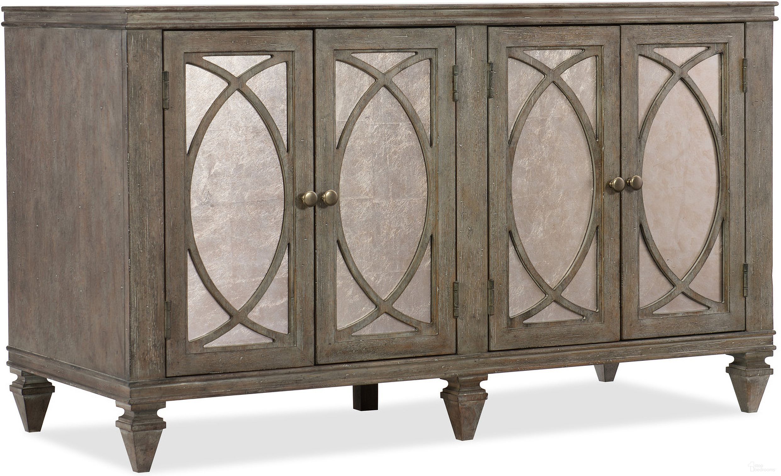 The appearance of Rustic Glam Light Wood Credenza designed by Hooker in the traditional interior design. This light wood piece of furniture was selected by 1StopBedrooms from Rustic Glam Collection to add a touch of cosiness and style into your home. Sku: 1641-10464-LTWD. Material: Oak Veneer.