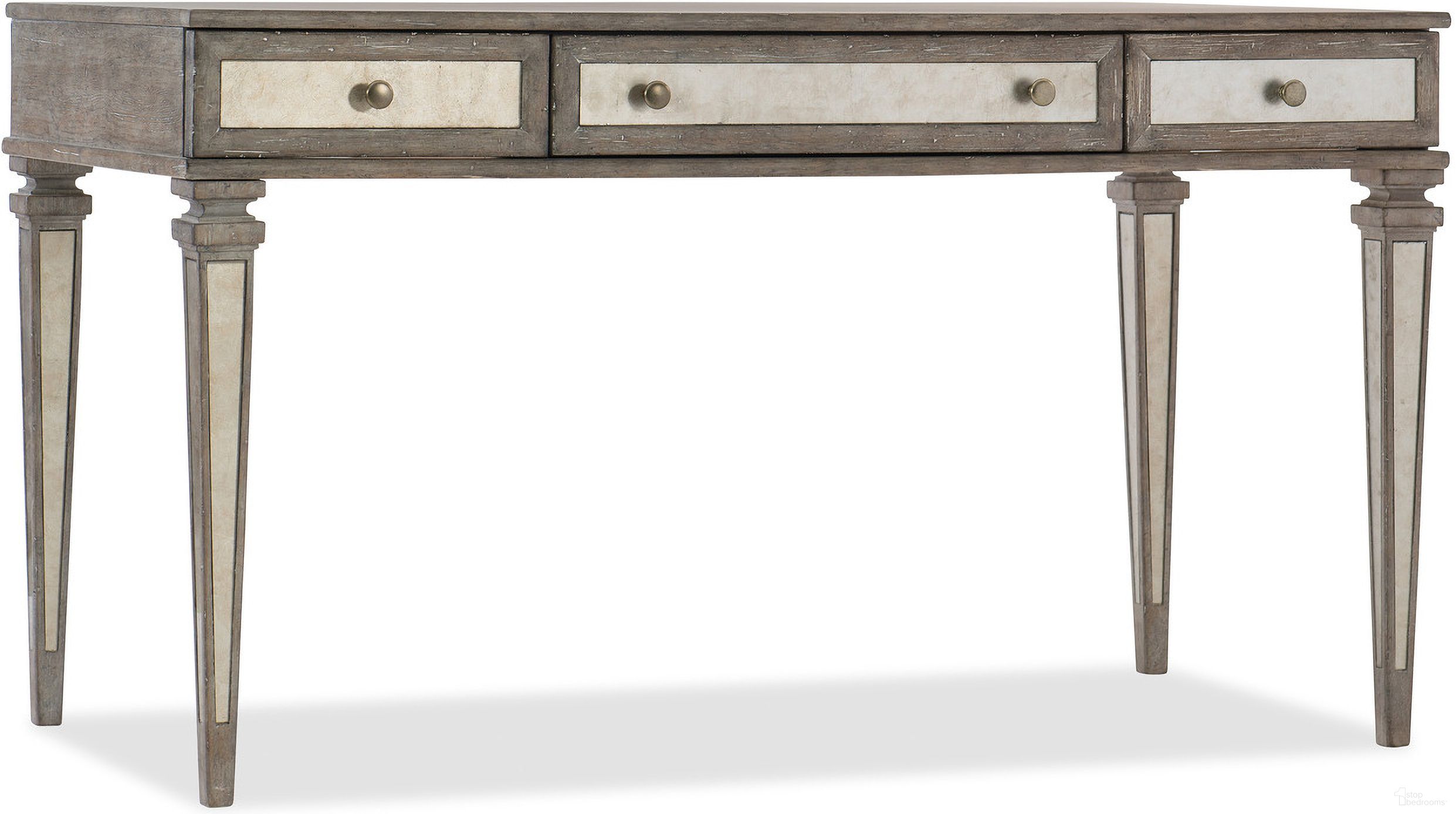 The appearance of Rustic Glam Light Wood Leg Desk designed by Hooker in the traditional interior design. This light wood piece of furniture was selected by 1StopBedrooms from Rustic Glam Collection to add a touch of cosiness and style into your home. Sku: 1641-10458-LTWD. Material: Oak Veneer.