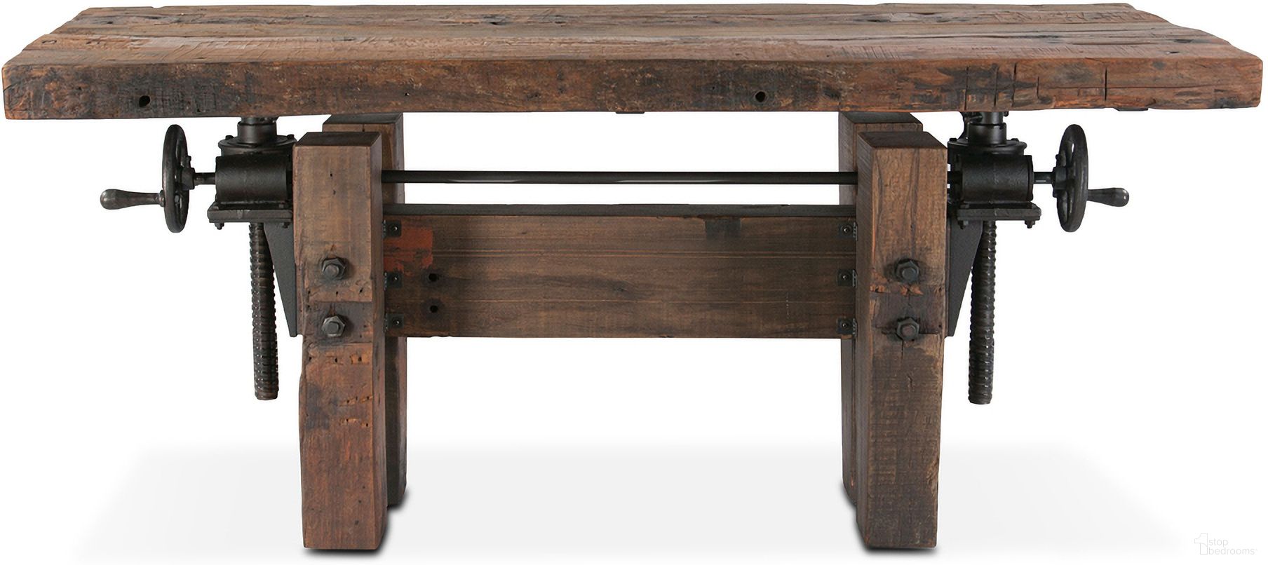 Rustic Revival 67 Inch Adjustable Desk In Brown