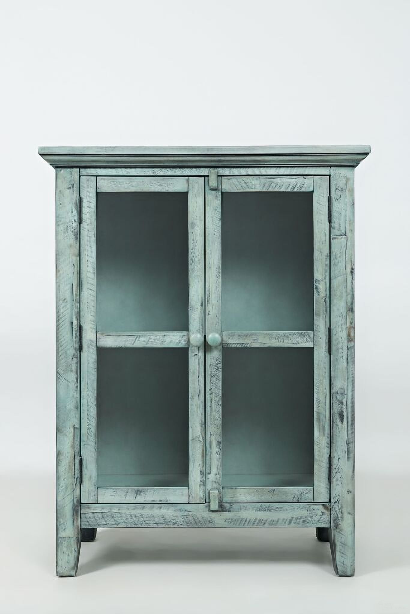 The appearance of Rustic Shores 32 Inch 2 Door Accent Cabinet In Blue designed by Jofran in the transitional interior design. This blue piece of furniture was selected by 1StopBedrooms from Rustic Shores Collection to add a touch of cosiness and style into your home. Sku: 1615-32. Material: Acacia.