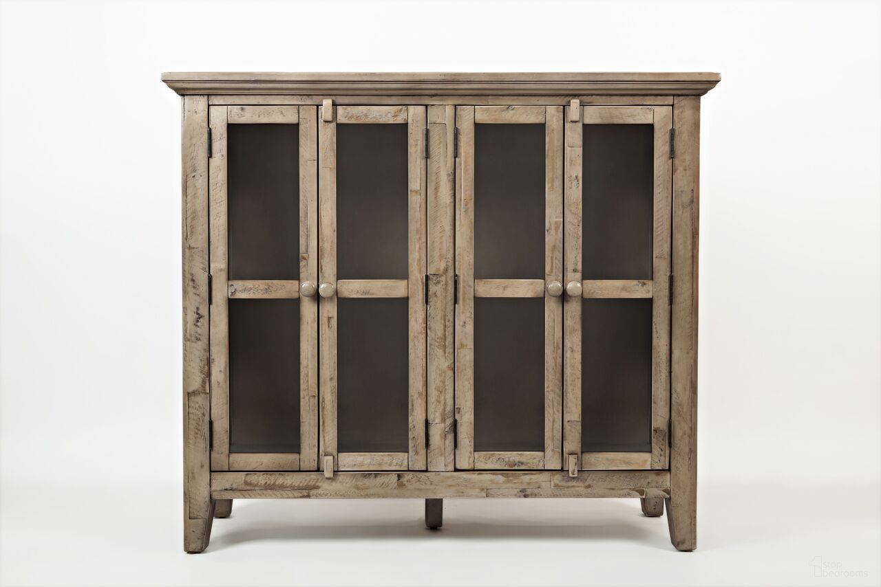 The appearance of Rustic Shores 48 Inch 4 Door Accent Cabinet In Brown Grey designed by Jofran in the transitional interior design. This brown grey piece of furniture  was selected by 1StopBedrooms from Rustic Shores Collection to add a touch of cosiness and style into your home. Sku: 1620-48. Material: Acacia.
