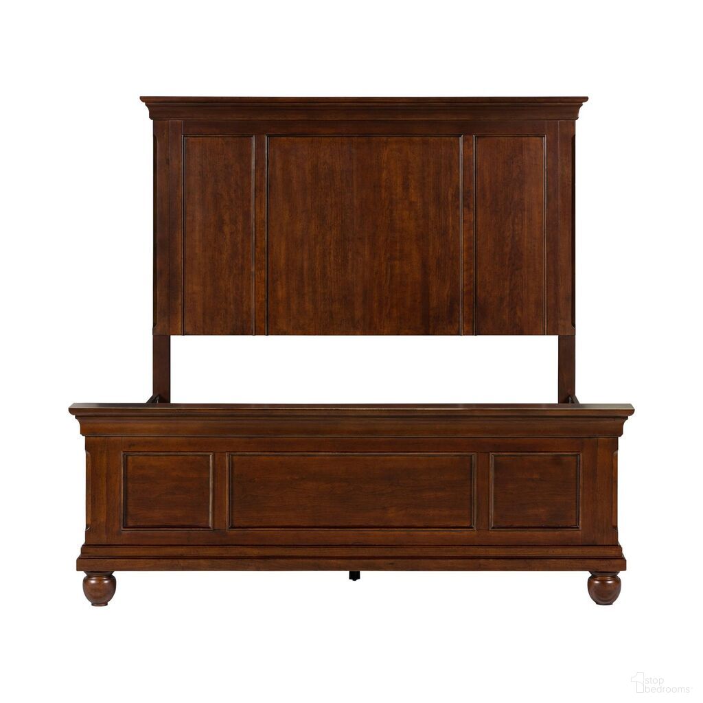 The appearance of Rustic Traditions Queen Panel Bed In Rustic Cherry designed by Liberty in the traditional interior design. This rustic cherry piece of furniture was selected by 1StopBedrooms from Rustic Traditions Collection to add a touch of cosiness and style into your home. Sku: 589-BR13;589-BR14;589-BR91. Bed Type: Panel Bed. Bed Size: Queen. Material: Poplar Solid.