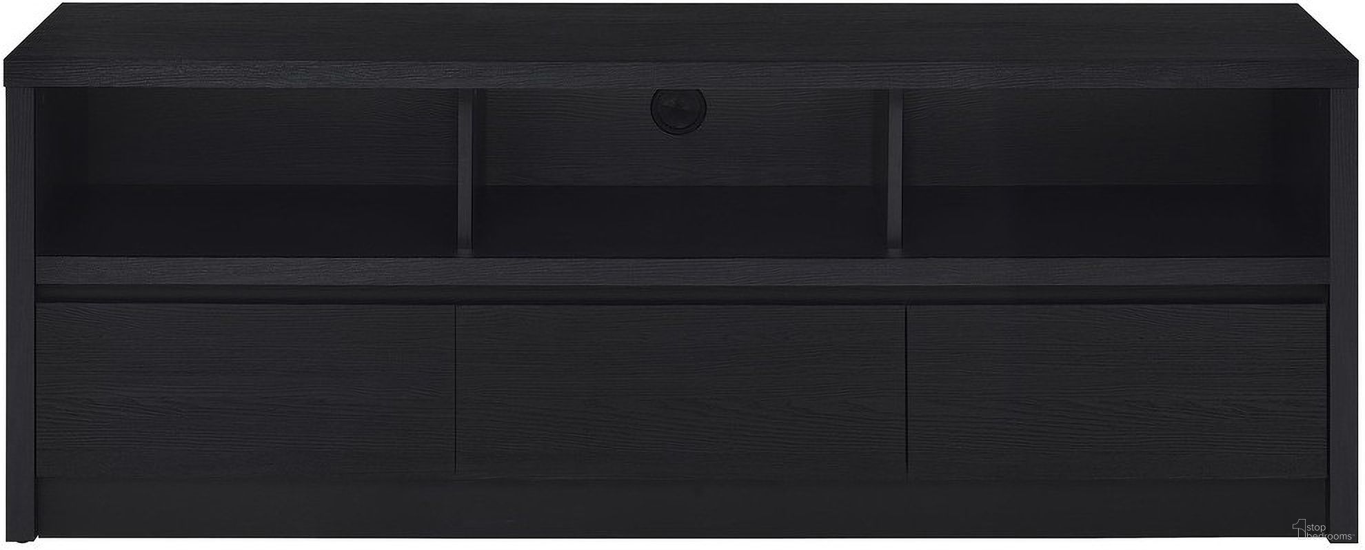 The appearance of Rutland 59 Inch 3-Drawer TV Stand Media Console In Black designed by Coaster in the modern / contemporary interior design. This black piece of furniture was selected by 1StopBedrooms from Rutland Collection to add a touch of cosiness and style into your home. Sku: 705802. Material: Engineered Wood.