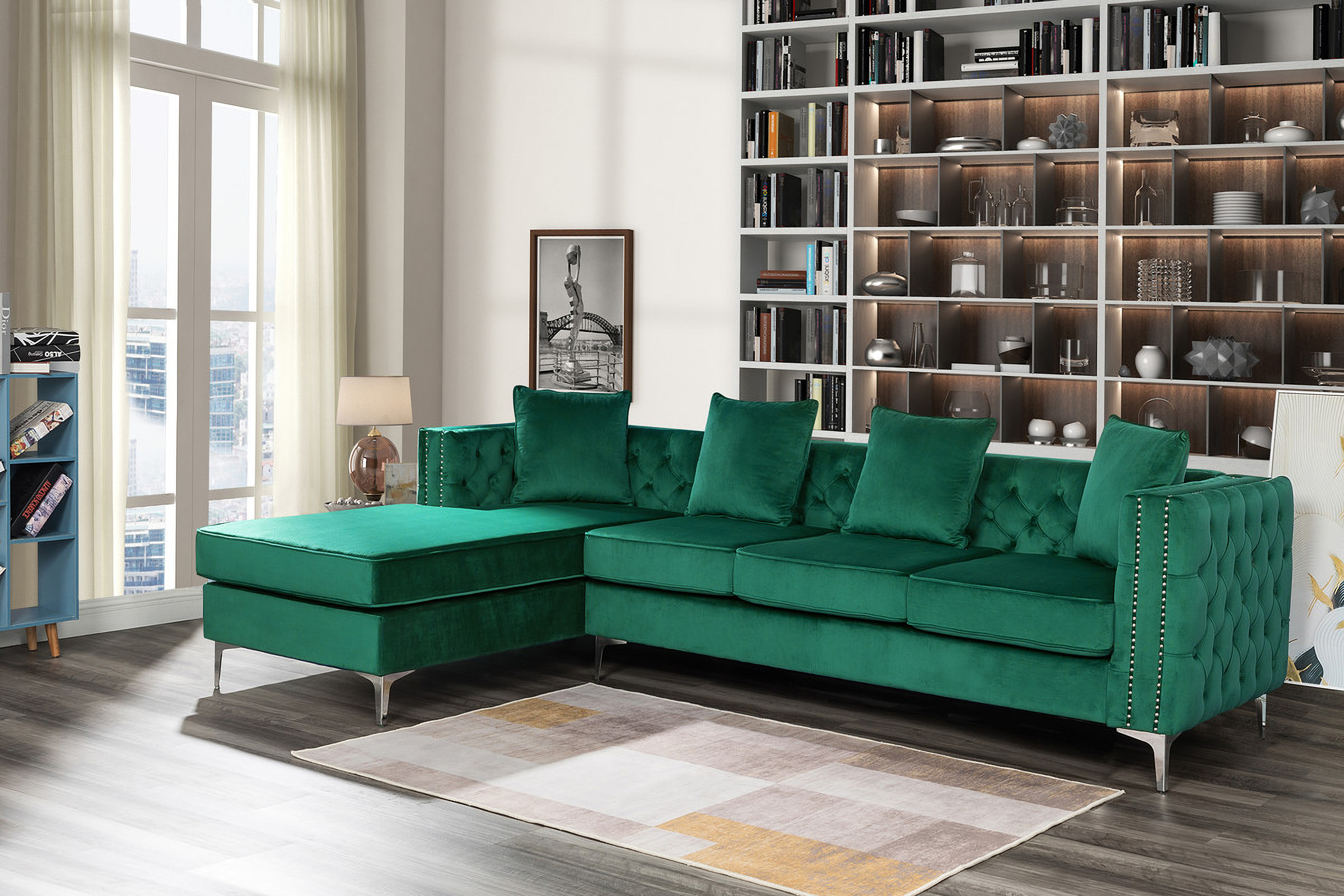 Green 2024 chaise sectional