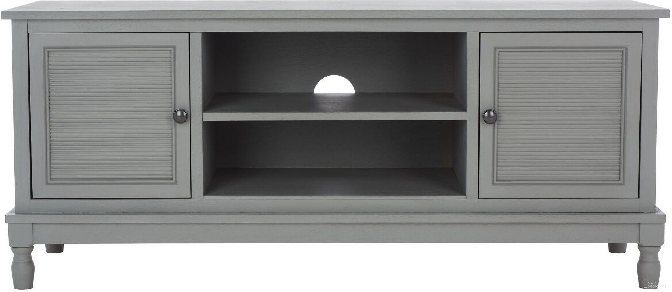 Ryder 2 Door 1 Shelf Media Stand in Distressed Grey