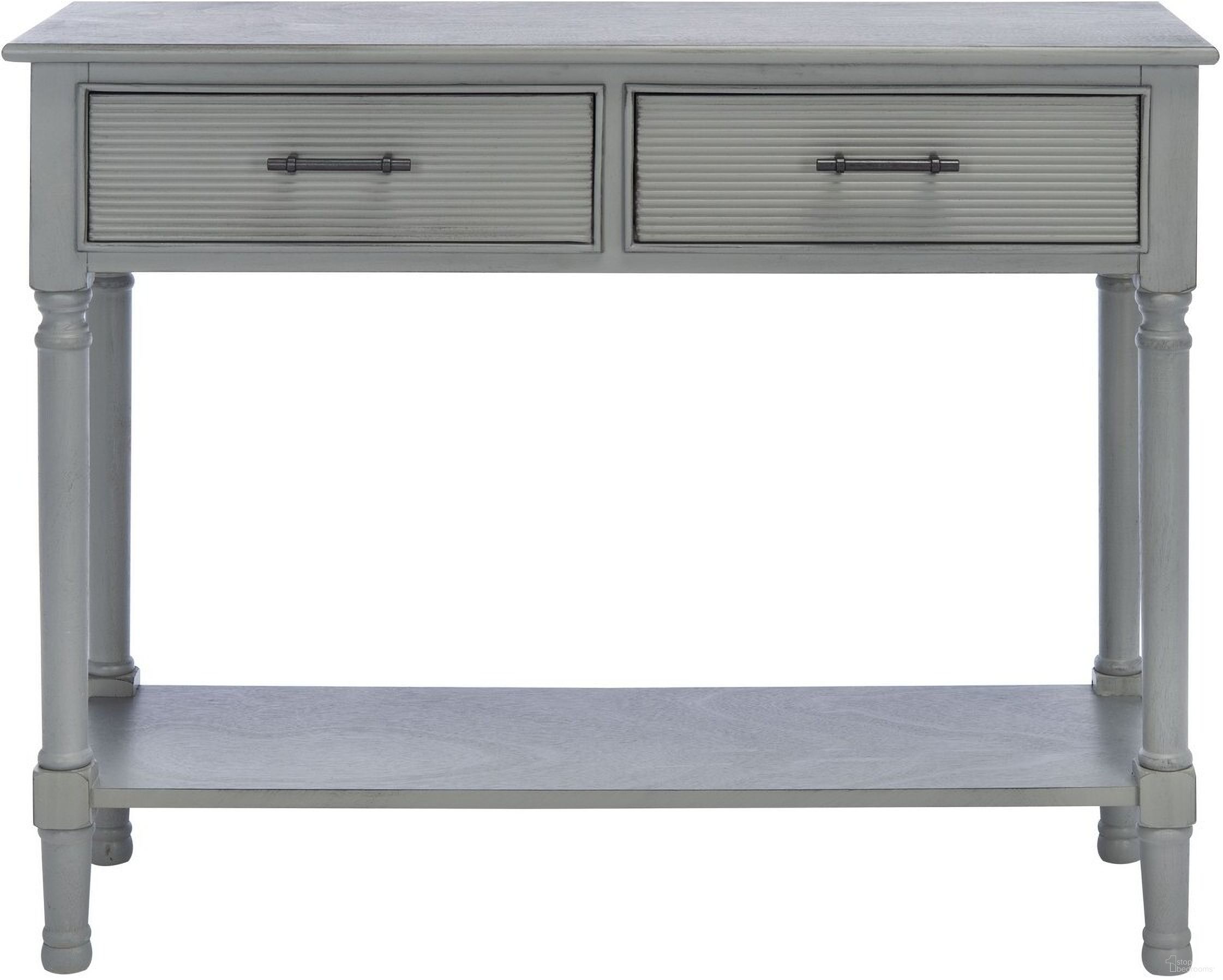 Ryder 2-Drawer Console Table in Distressed Grey