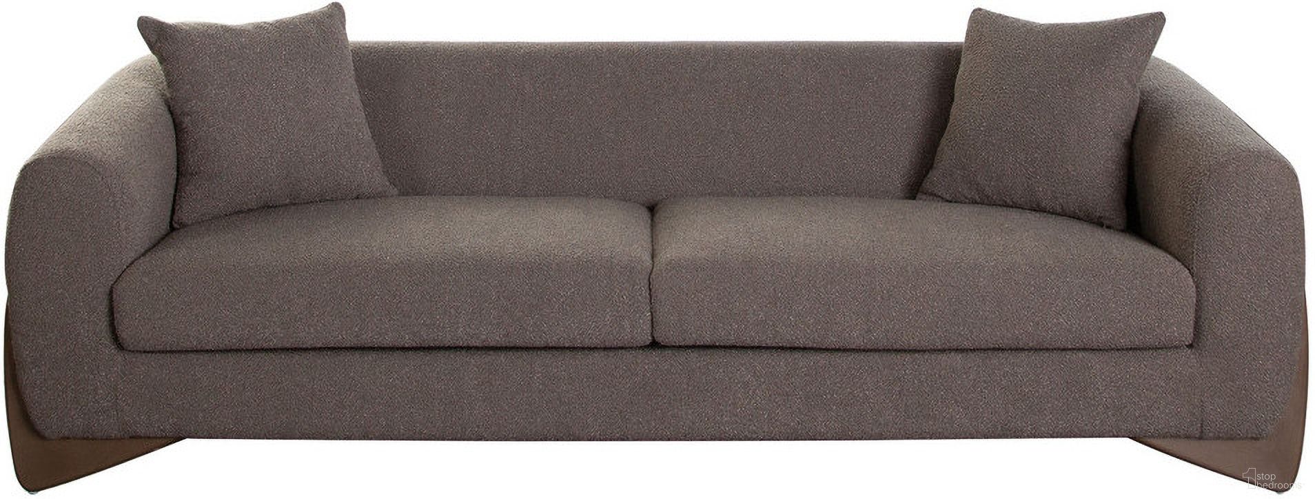 Ryder 92 Inch Sofa In Toffee Polyester Fabric