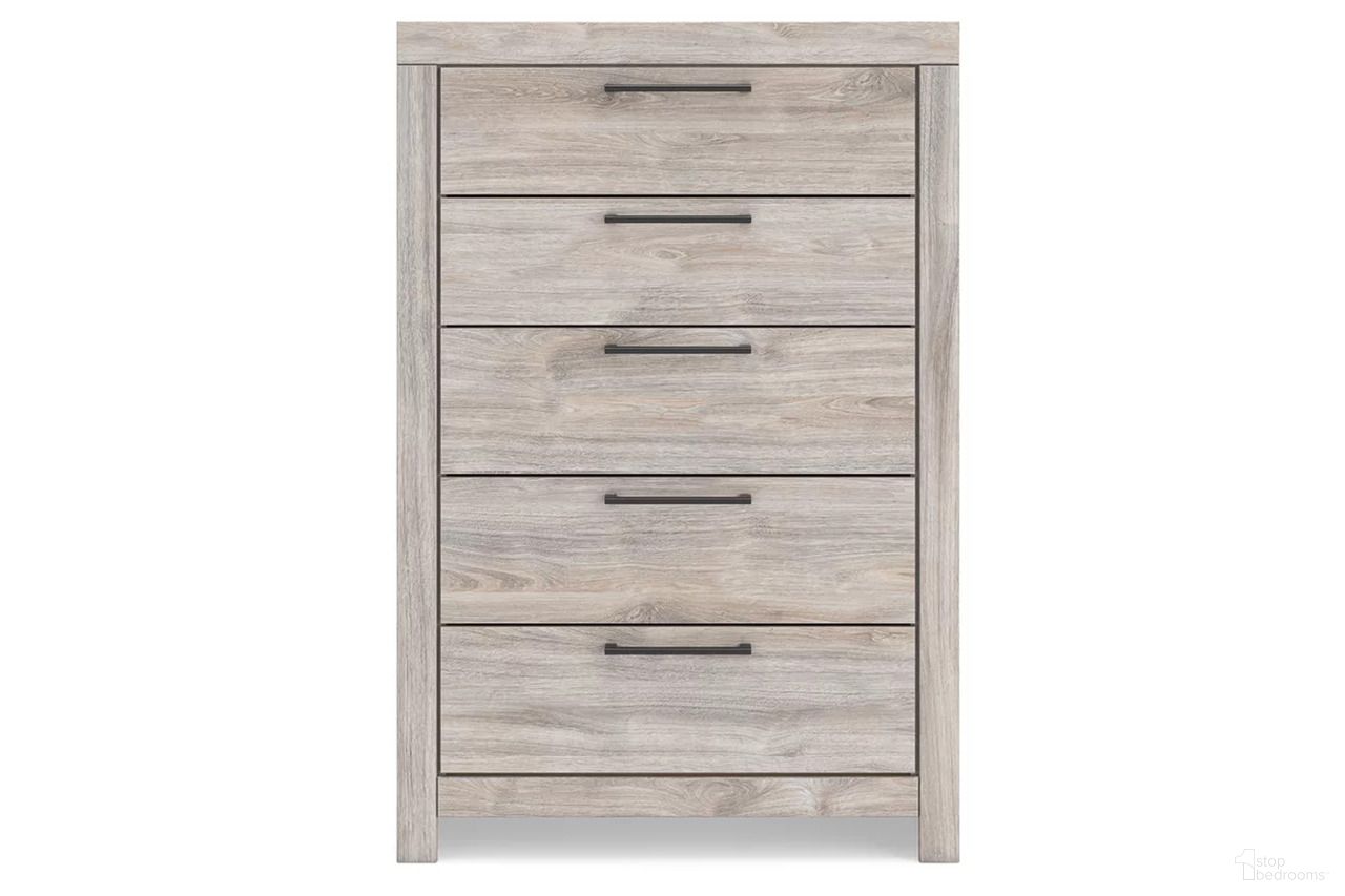 The appearance of Ryderton Five Drawer Chest In Gray designed by Signature Design by Ashley in the transitional interior design. This gray piece of furniture was selected by 1StopBedrooms from Ryderton Collection to add a touch of cosiness and style into your home. Sku: NCB1120-46. Material: Wood.